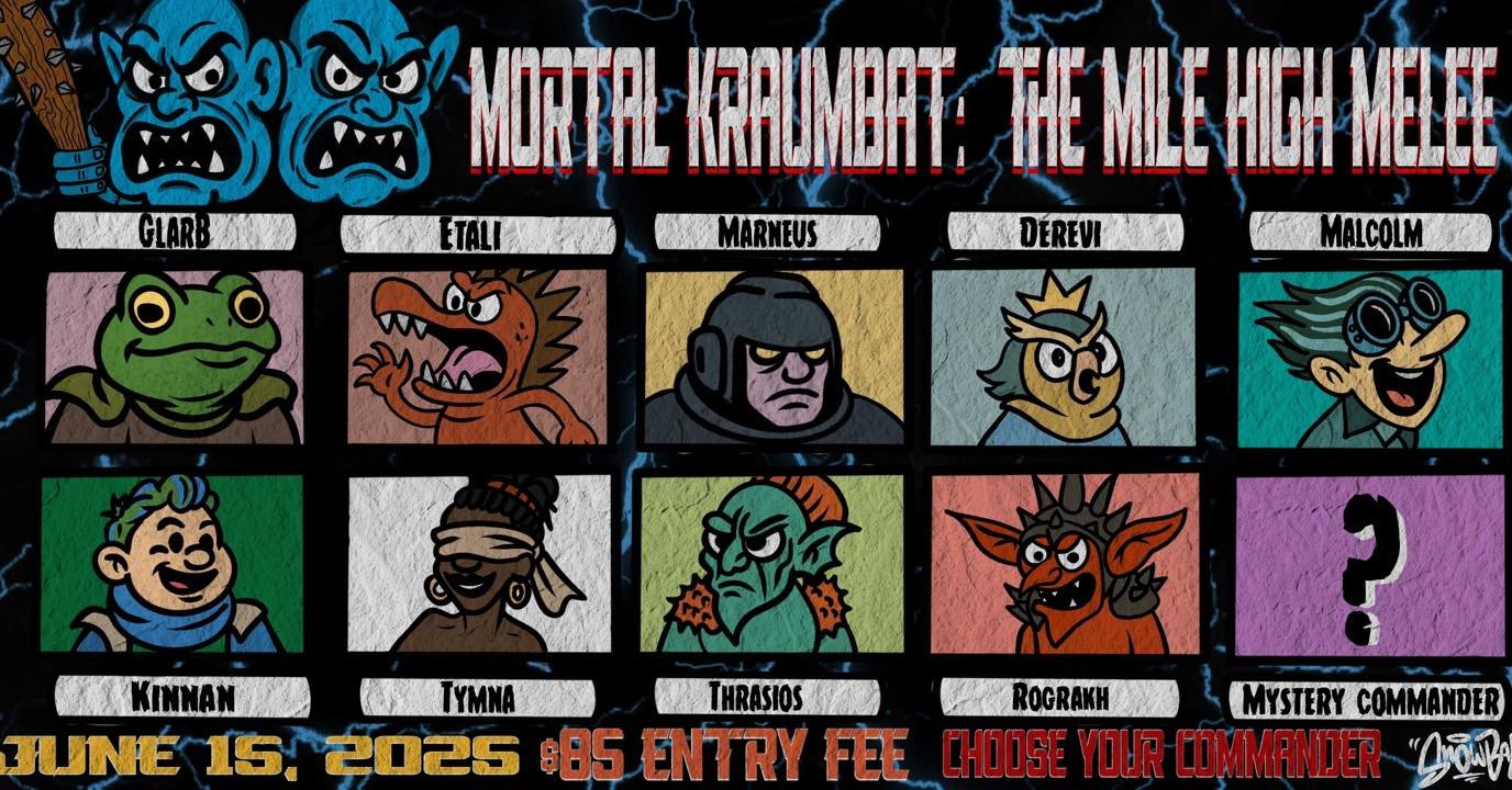 Our friends at Critical cEDH are hosting a big-ass 5k tournament next Sunday at Dave and Buster's on Colorado Blvd!!!
Be there!
https://topdeck.gg/event/june-5k