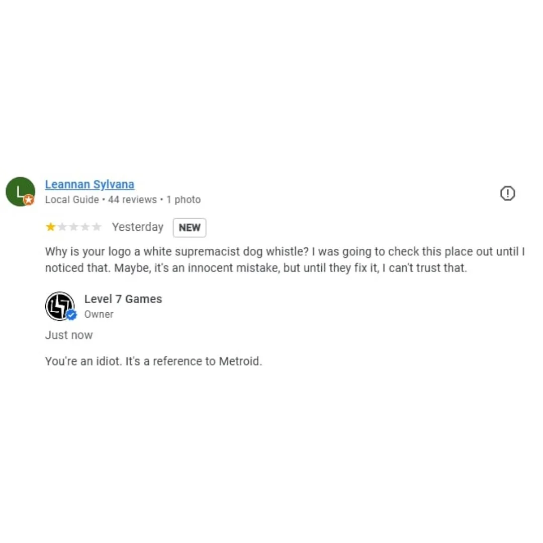 I told myself I wasn’t going to post bad reviews anymore, but this is FAR AND AWAY the single most bullshit and idiotic review we’ve gotten in 16 years.
Congratulations Leannan, you’re crowned as the dumbest and most thoughtless r