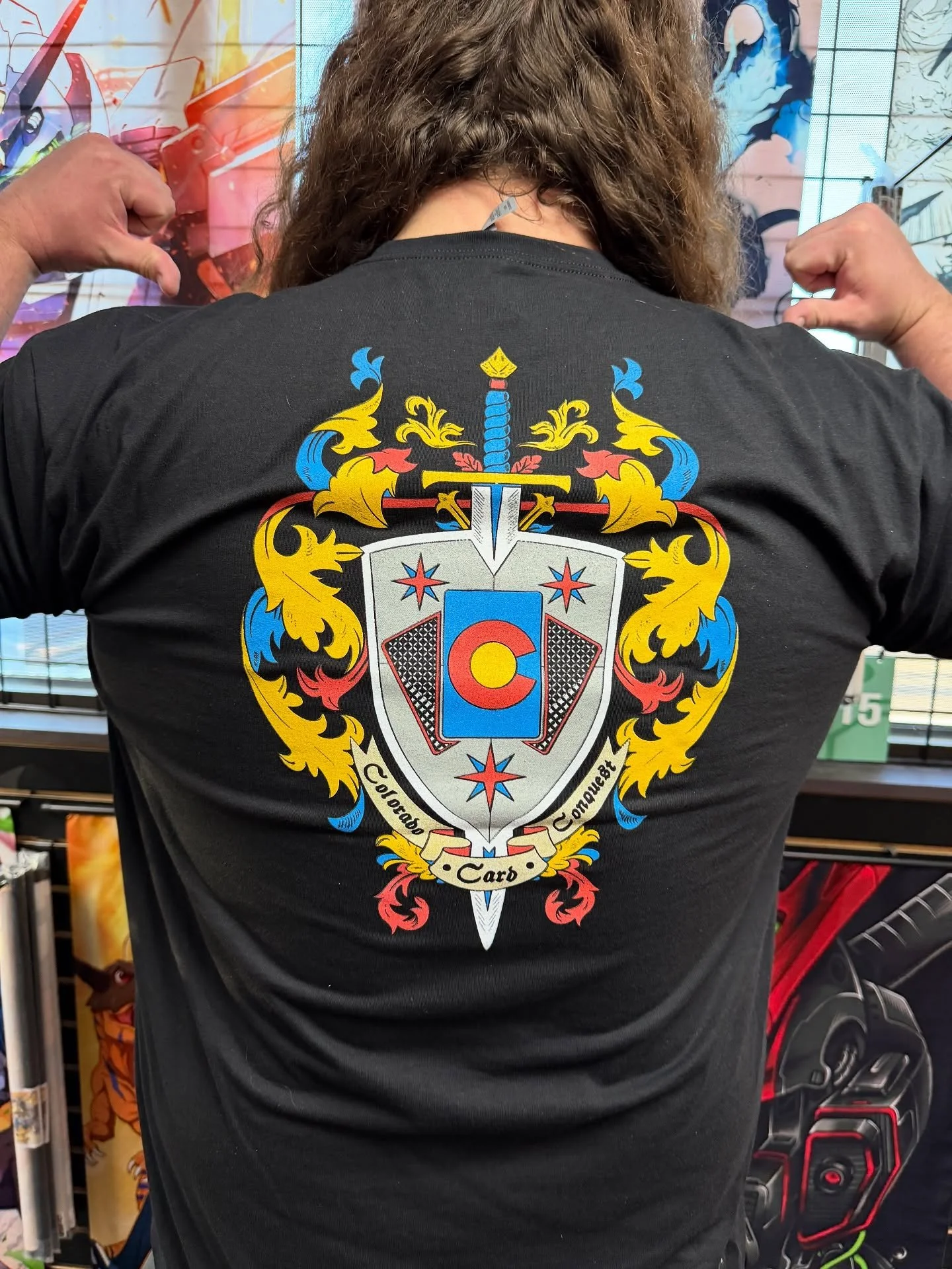 Very limited shirts will be available for the Colorado Card Conquest next Saturday! 

Thanks to Todd for modeling! 

🧍&zwj;♂️ 

Level7games.com