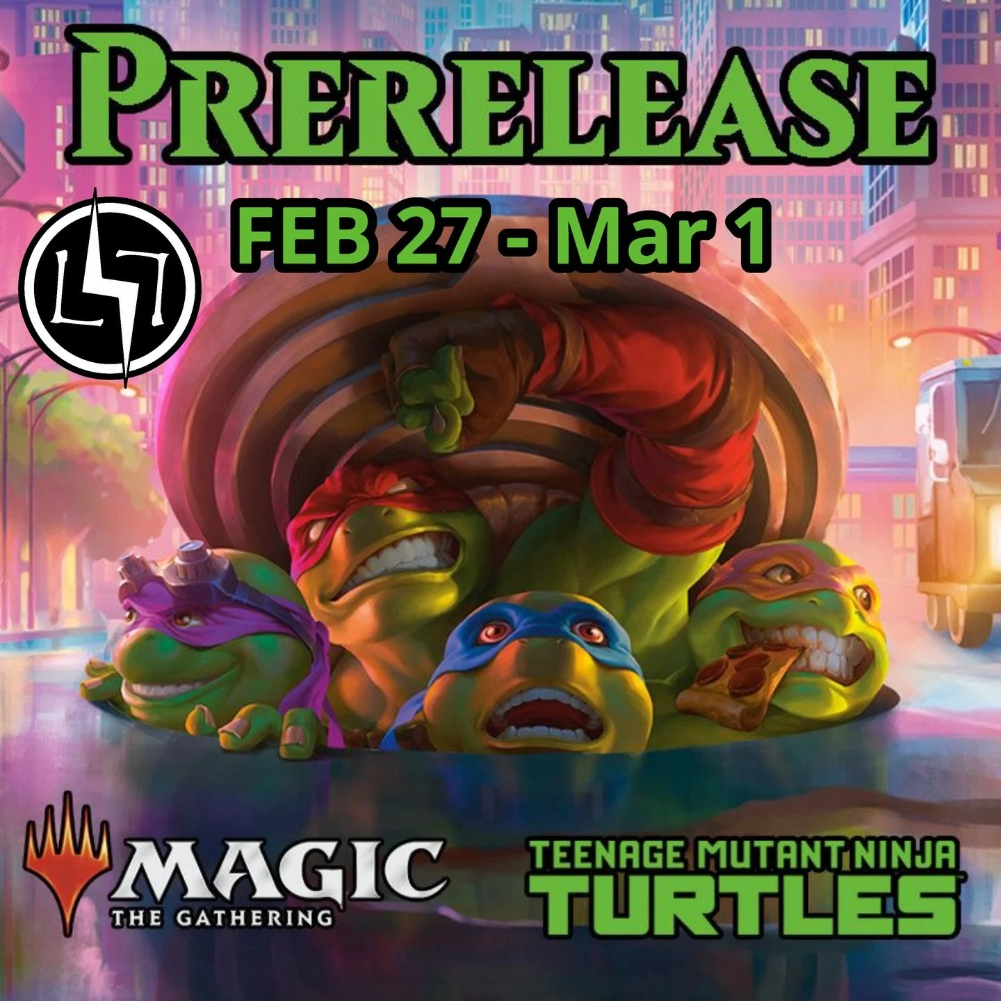Cowabunga!! 🍕 

Magic the Gathering X TMNT!!! Prerelease starts Feb 27th. All three locations will be hosting Friday night and additional times through the weekend! 

Call or stop in to reserve your spot! 

$35

📍 84th Location
☎️ 720-328-5438
📅 2