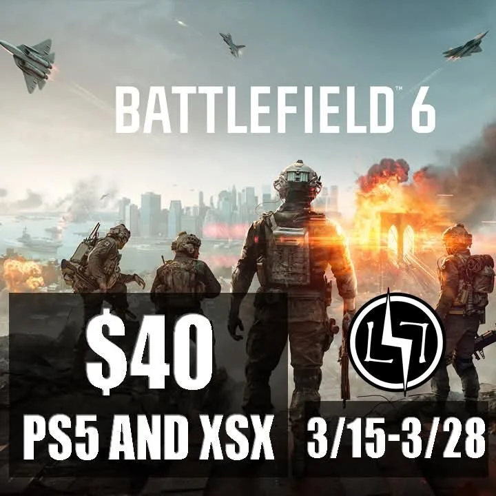 Battlefield 6 on PS5 and XBOX only $40 until March 28th!!!

(Availability may vary by location)

💥