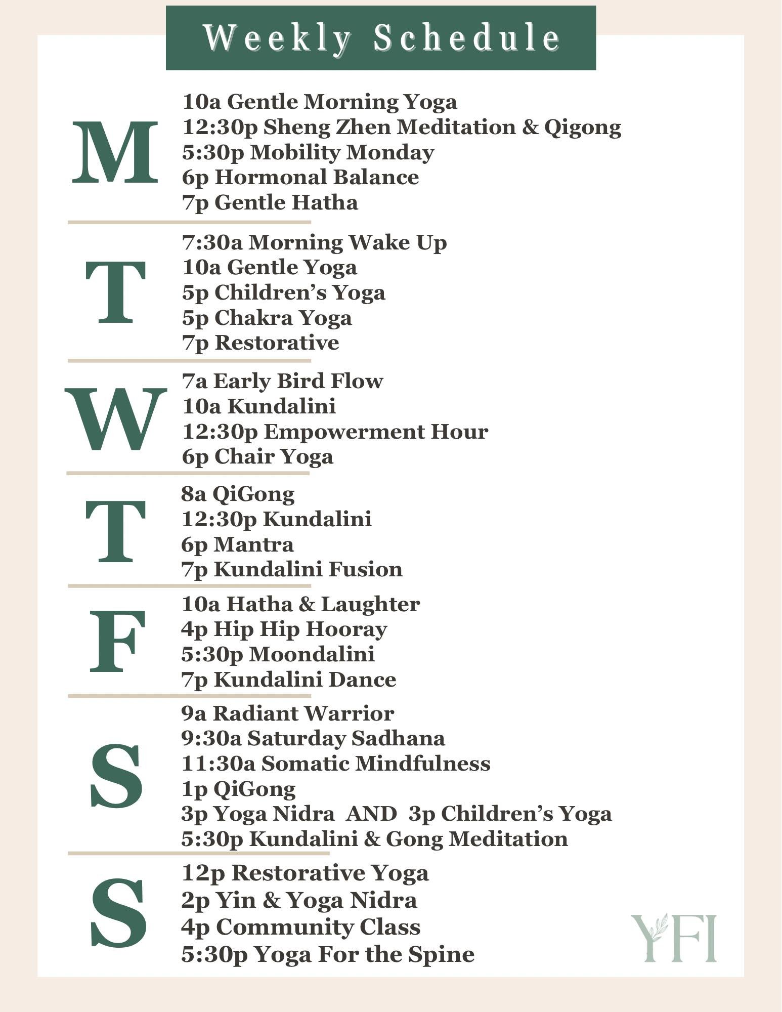 Good Morning! #Ithaca locals check out our weekly schedule and remaining events in April at the studio!

Don&rsquo;t miss Kirtan and Gong Meditation today! 🌟