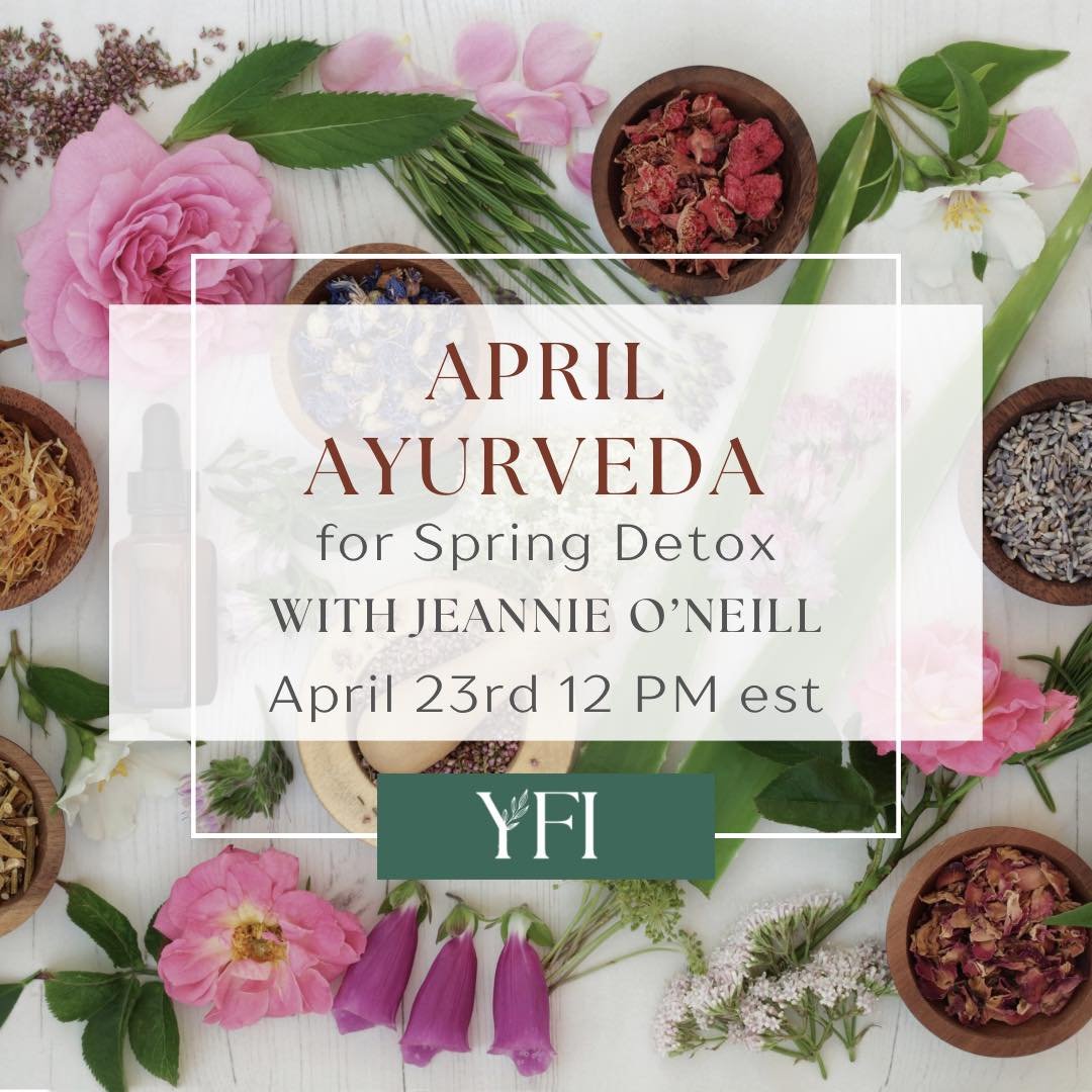 Don&rsquo;t miss these two events Tuesday the 23rd with Executive Director &amp; Lead Educator Jeannie O'Neill. 🌟

🌸 April Ayurveda is a Monthly Supporting Membership event that is held quarterly. 

More information on Supporting Membership here, 
