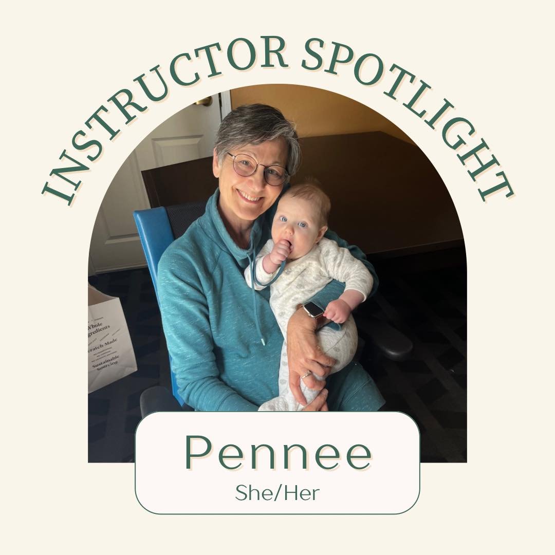 Friends! ✨ We would love to introduce you to Pennee, our May Instuctor Spotlight. 🌷 We are honored to have Pennee teaching at the studio and well as a volunteering Board Member, Vice President &amp; Secretary. 

Pennee teaches a weekend Restorative 
