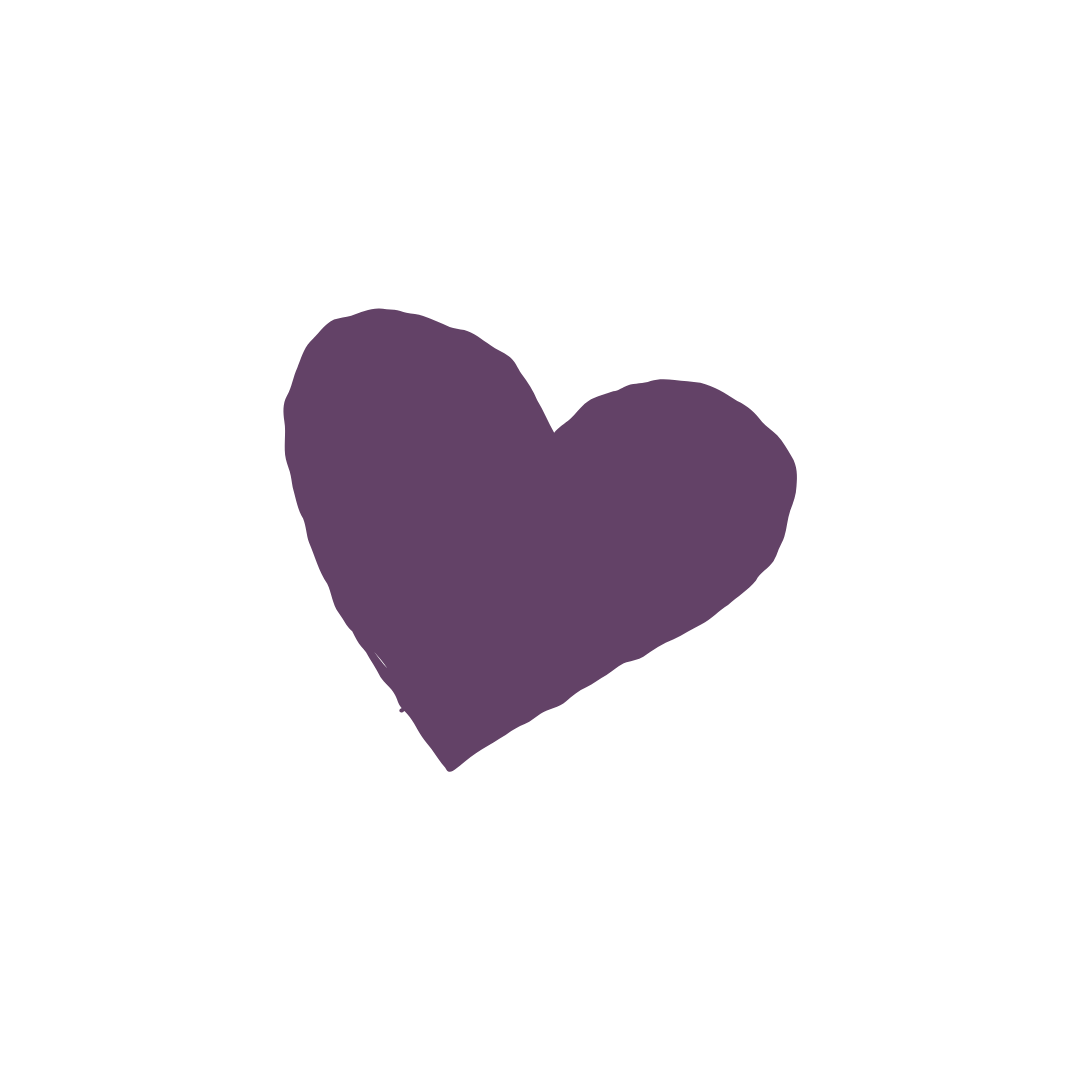 Purple heart with black text that reads "You have a heart of gold."