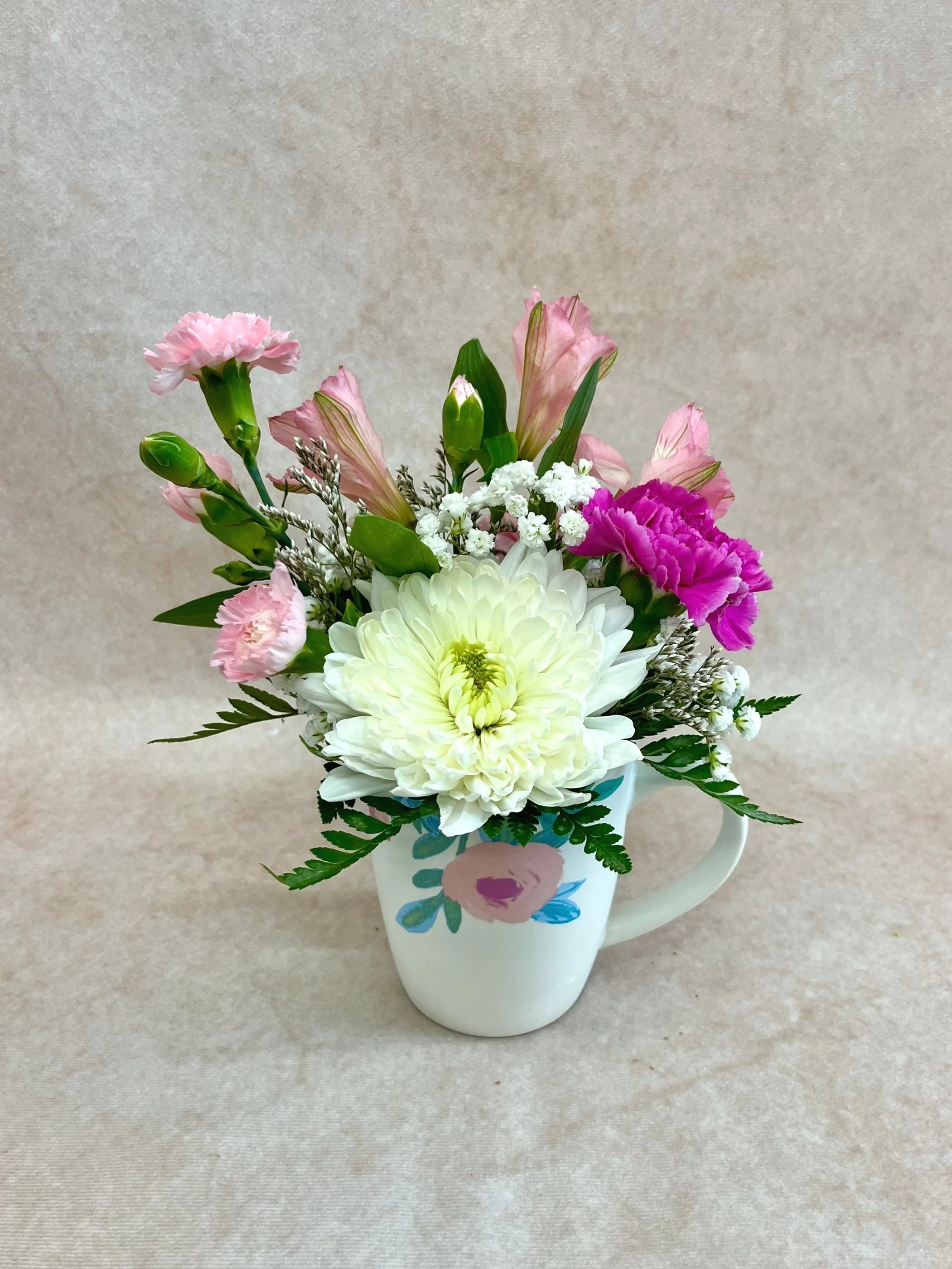 Book Vase Floral Arrangement | Piqua Ohio Florist | Lemon Meringue