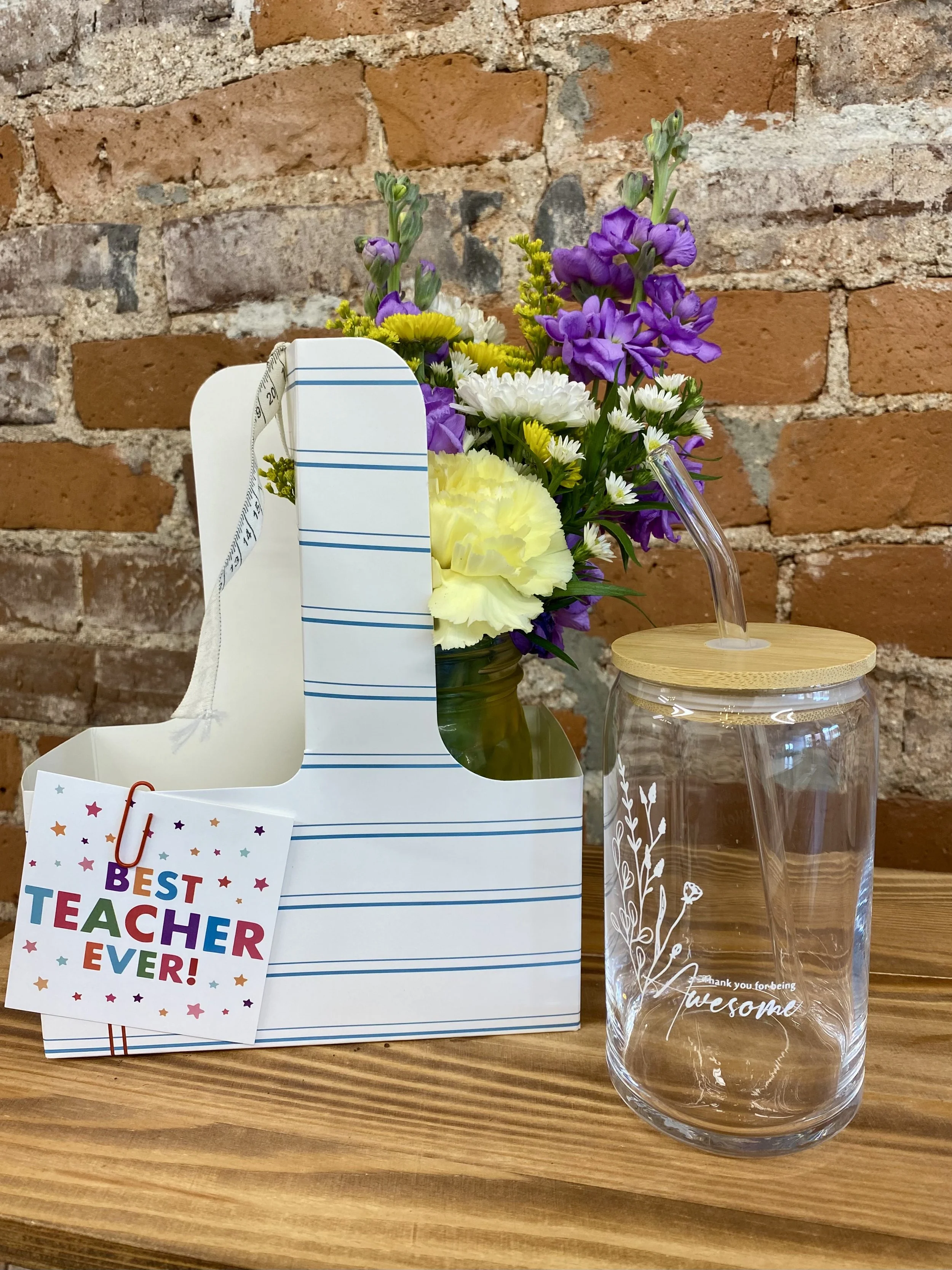 Floral Gift Cup Tier Arrangement