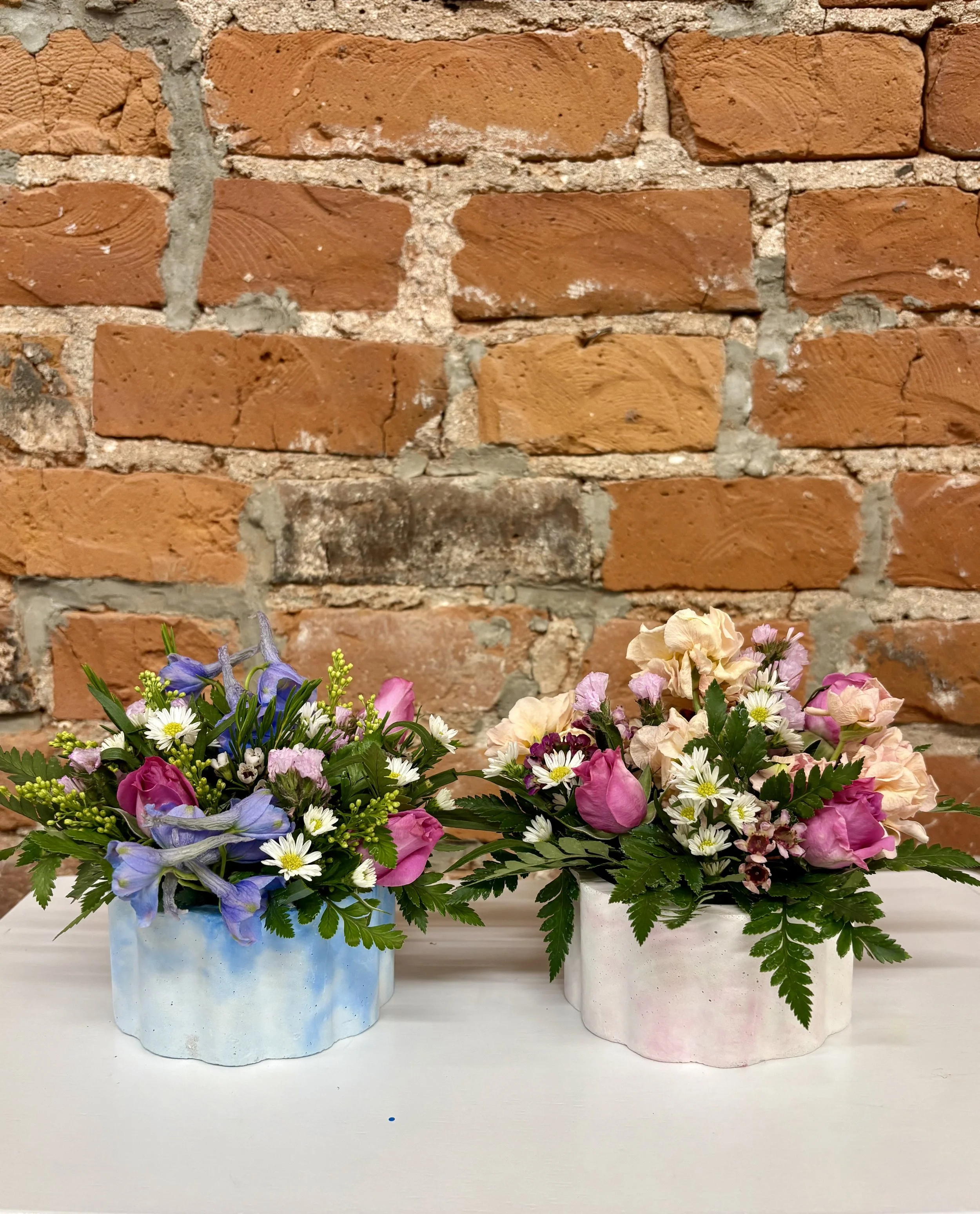 Trinket Dish Floral Special Blue & Pink