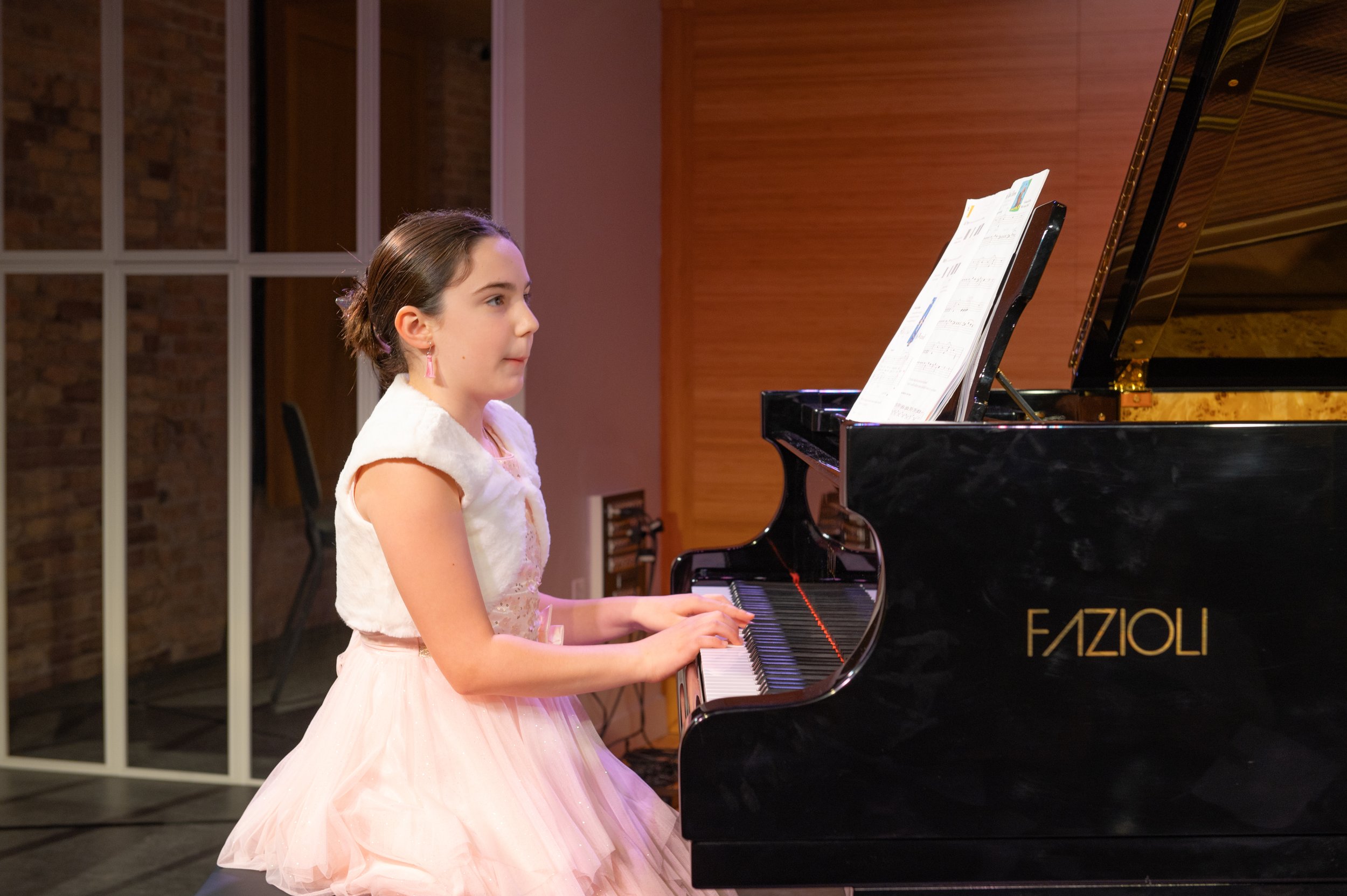 A young student giving a wonderful performance
