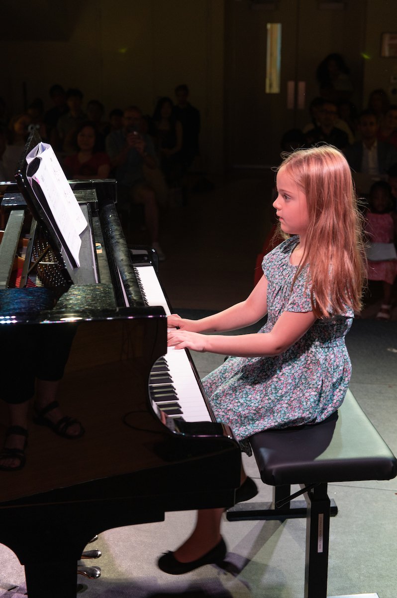 Clare at the Summer 2023 recital at South Loop School of Music