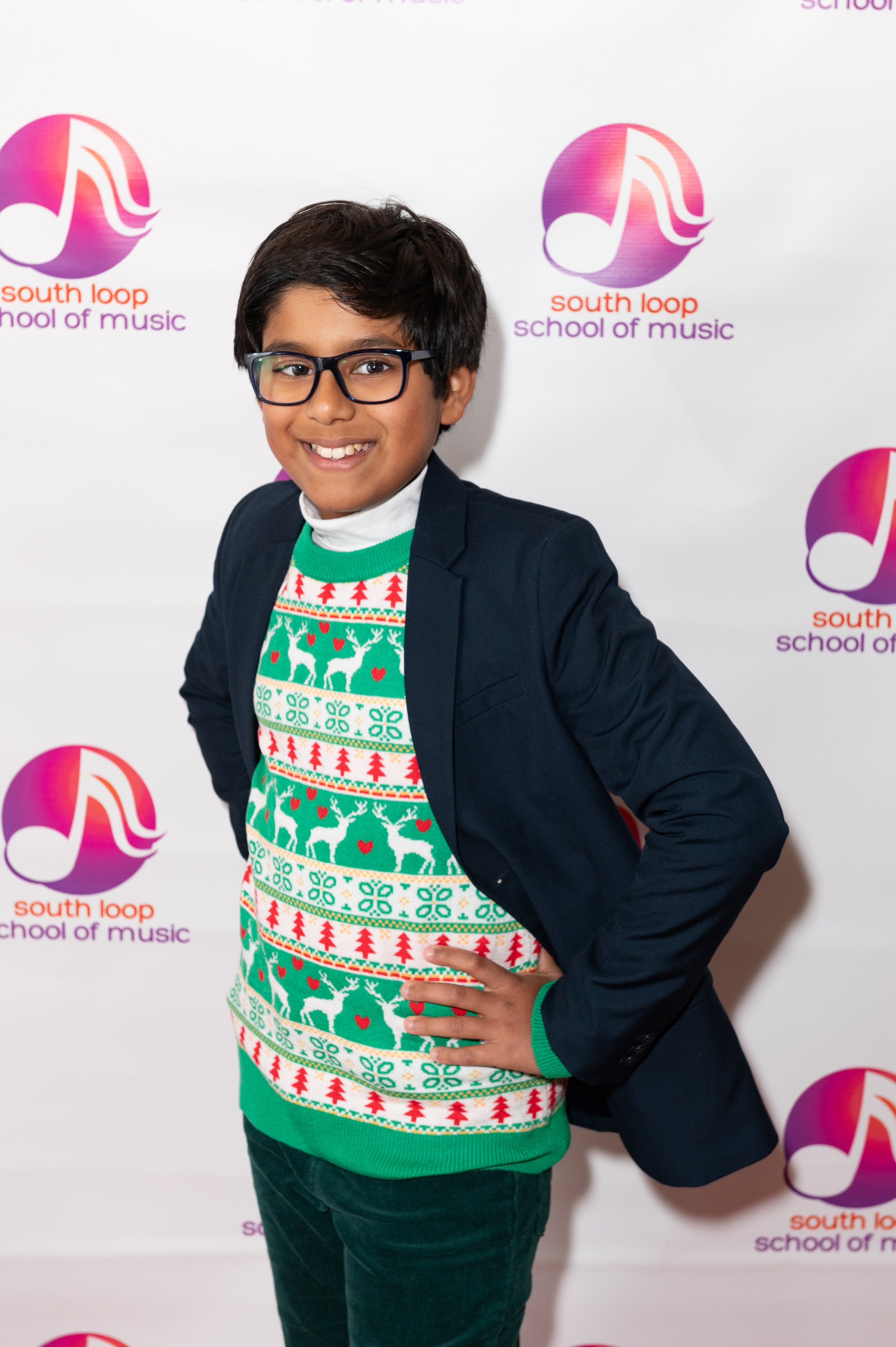 Vikram striking a pose before the start of the 2023 Winter Recital