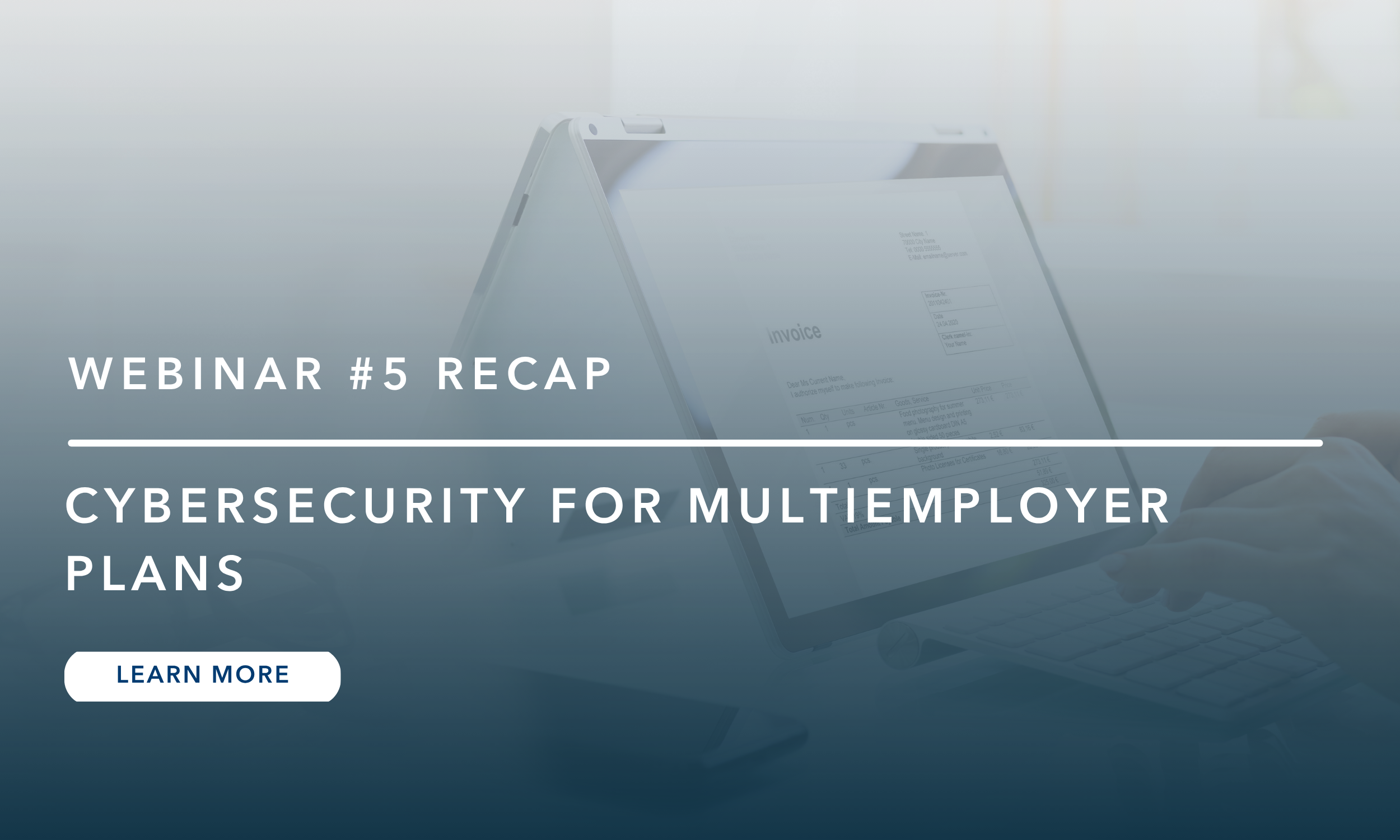 Cybersecurity for Multiemployer Plans