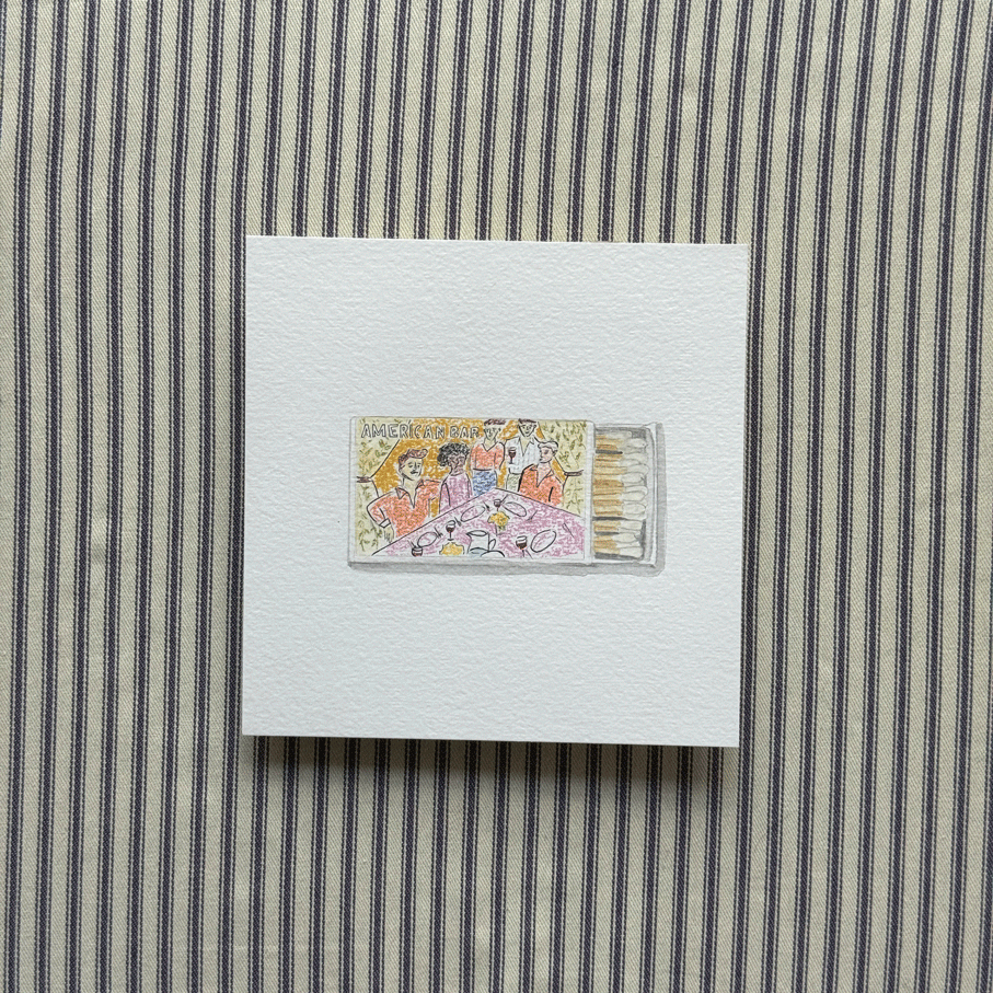 American Bar Matchbook Painting