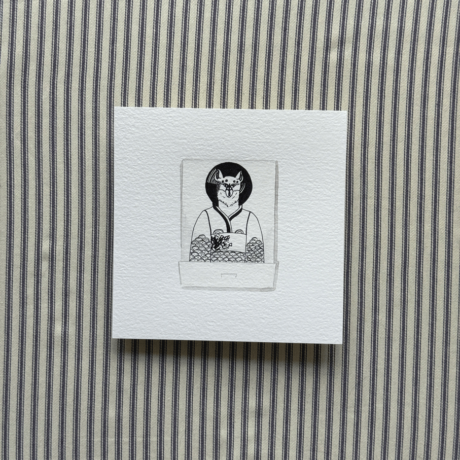 Tokyo Record Bar Matchbook Painting