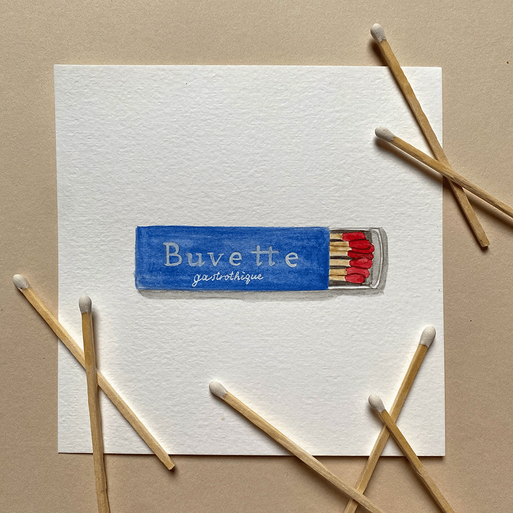 Buvette Matchbook Painting