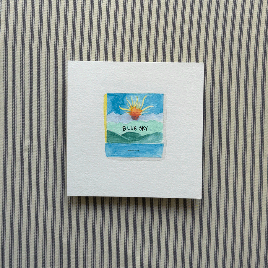 Blue Sky Matchbook Painting