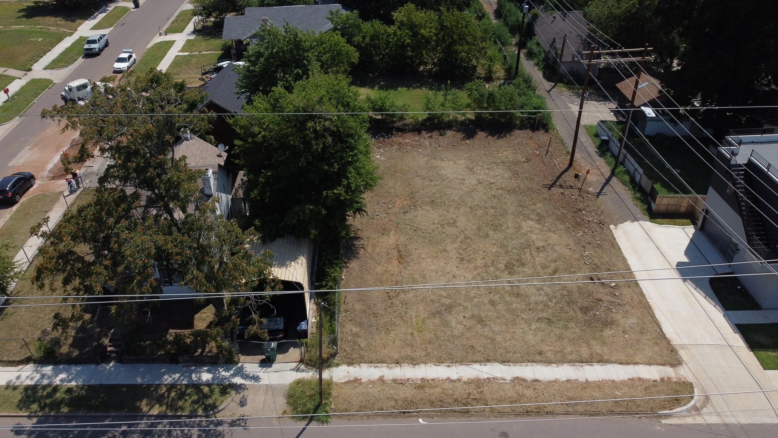 Cleared lot in downtown Oklahoma City. 