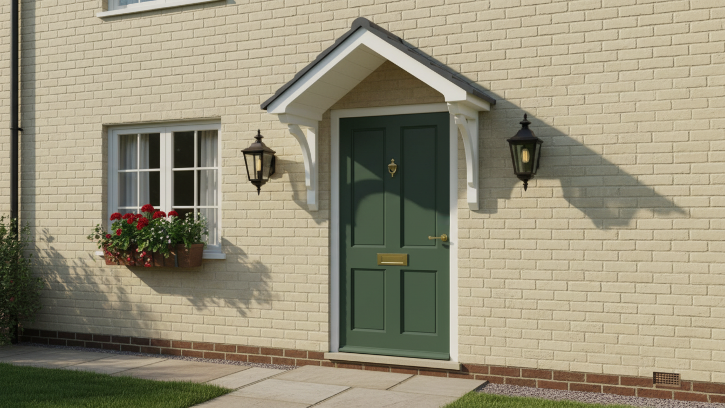 Apley - GRP over door canopy with tile effect roof