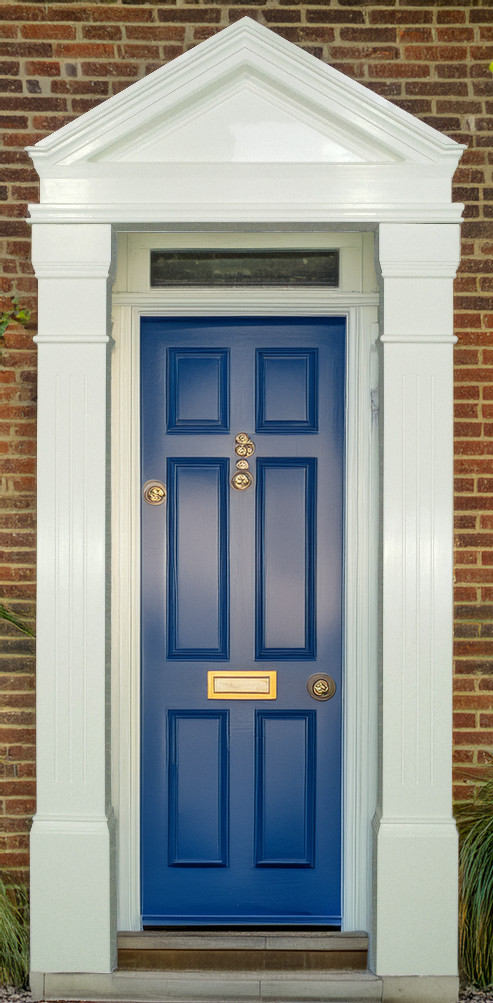 Worcester - GRP door surround set - 2 x side pilasters & 1 x apex pediment door top
