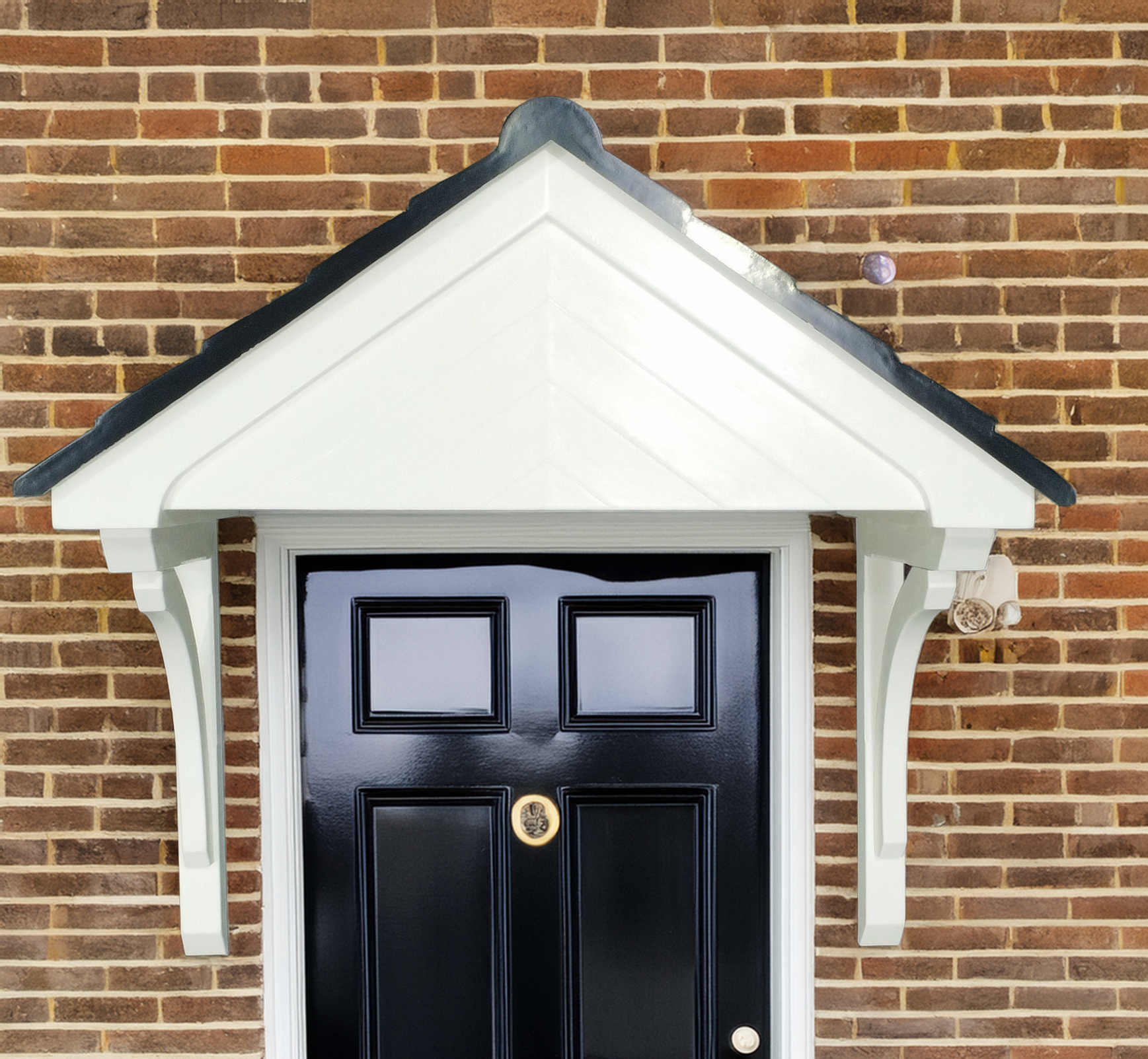 Epney - GRP over door canopy with Grey / Black tile roof effect