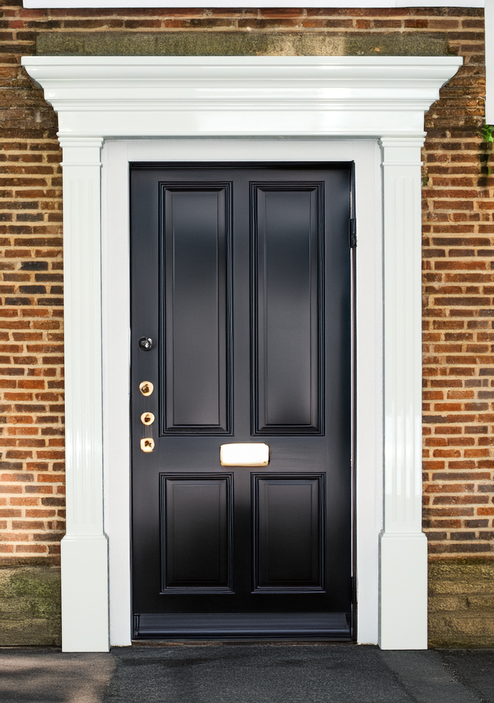 Tewkesbury - GRP door surround 2 x side pilasters & 1 x flat pediment door top