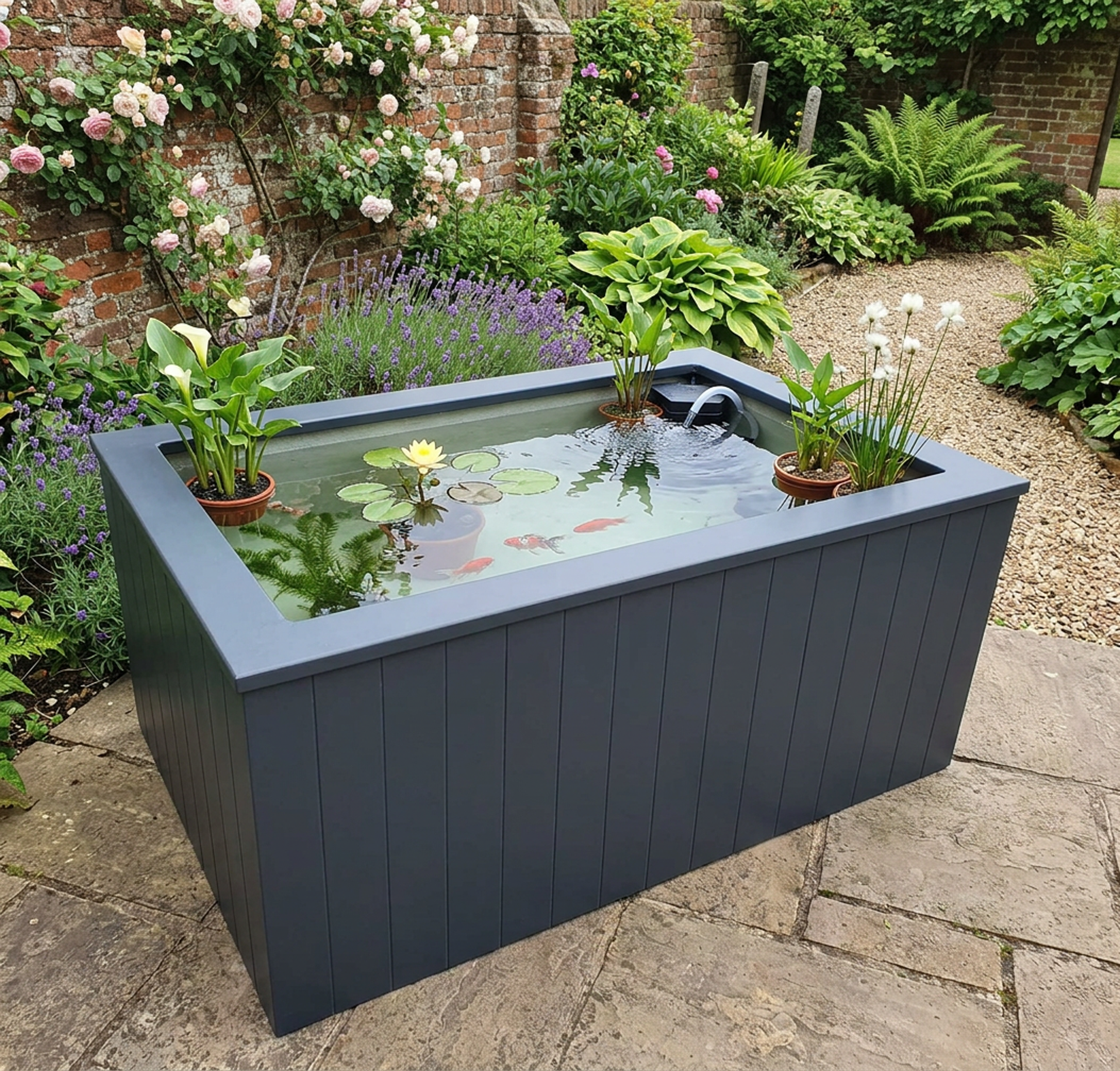 The Courtyard raised fibreglass pond