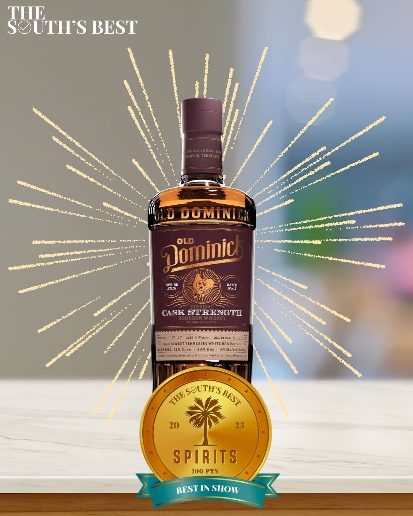 The official results from the inaugural The South&rsquo;s Best Spirits Awards have just been released! 🏆

The overall winner receiving Best in Show is @olddominick's Straight Bourbon out of Tennessee with a perfect score. 🥇

Follow link in profile 