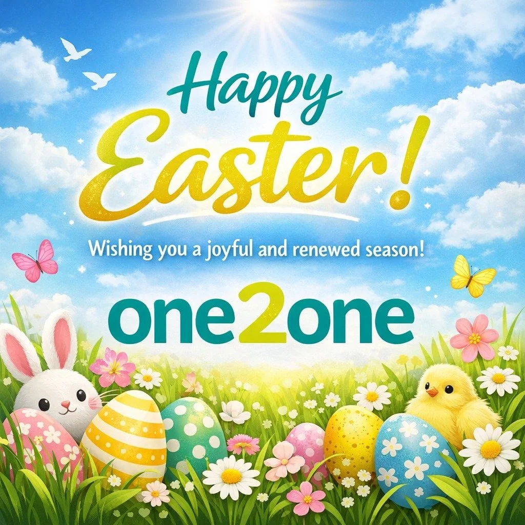 Wishing our one2one community a joyful and renewed season. Happy Easter! 🐣✨