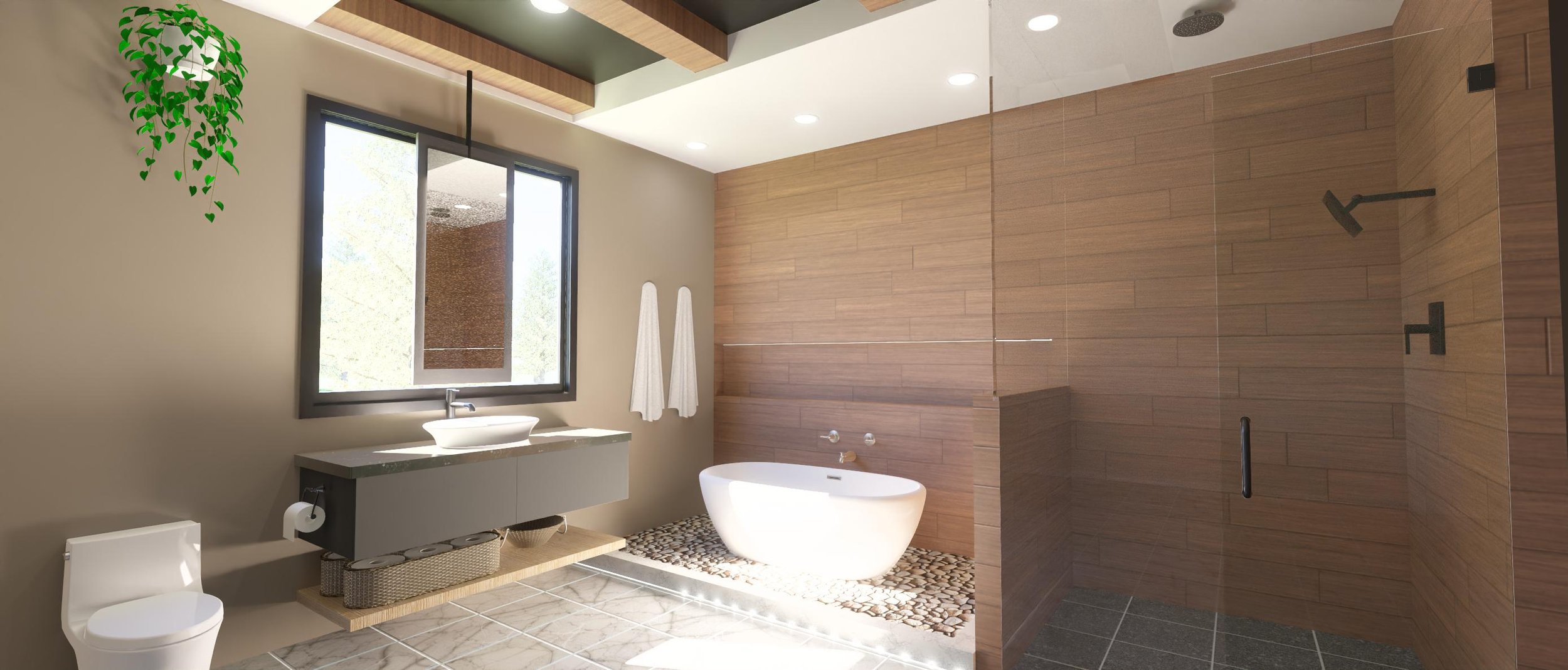 spa like master bathroom design