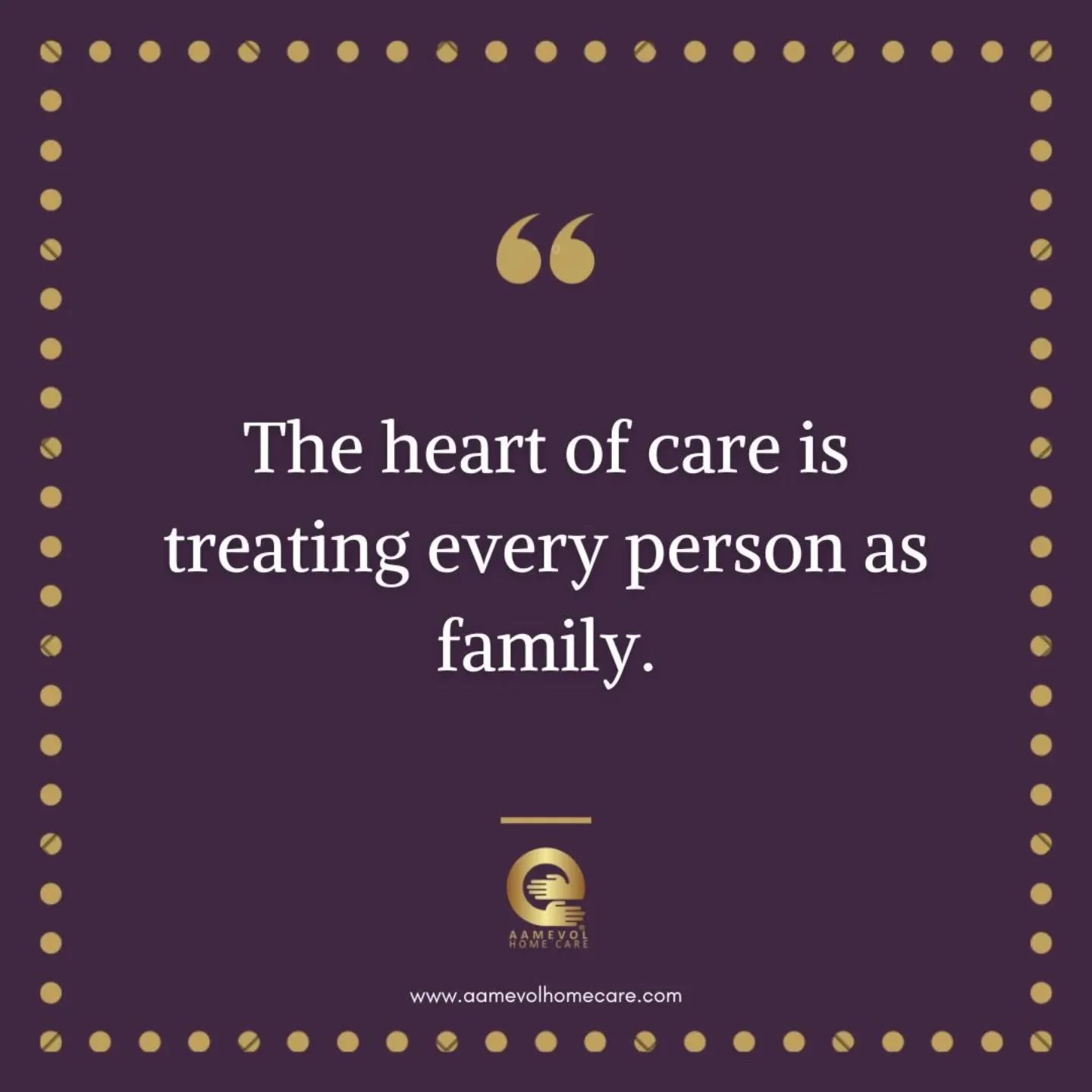 💙 The heart of care is treating every person as family.💙

At Aamevol Home Care, we believe that exceptional care starts with compassion, respect, and genuine human connection.

Every visit is an opportunity to bring comfort, independence, and a smi