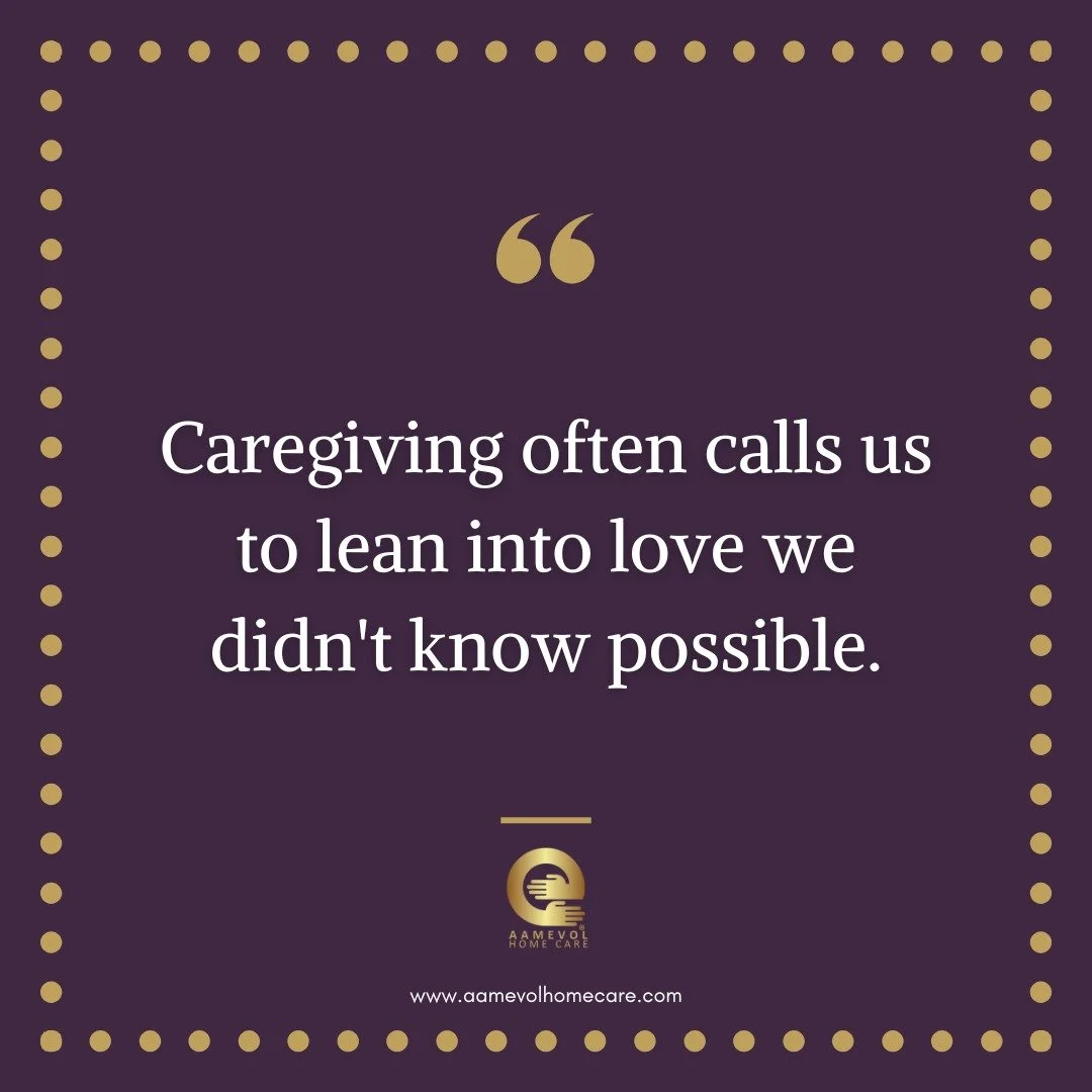 Caregiving often calls us to lean into love we didn't know possible.

💙 At Aamevol Home Care, we witness this truth every day&mdash;in the gentle hands of our caregivers and the grateful smiles of those we serve. 

Because compassionate care isn't j