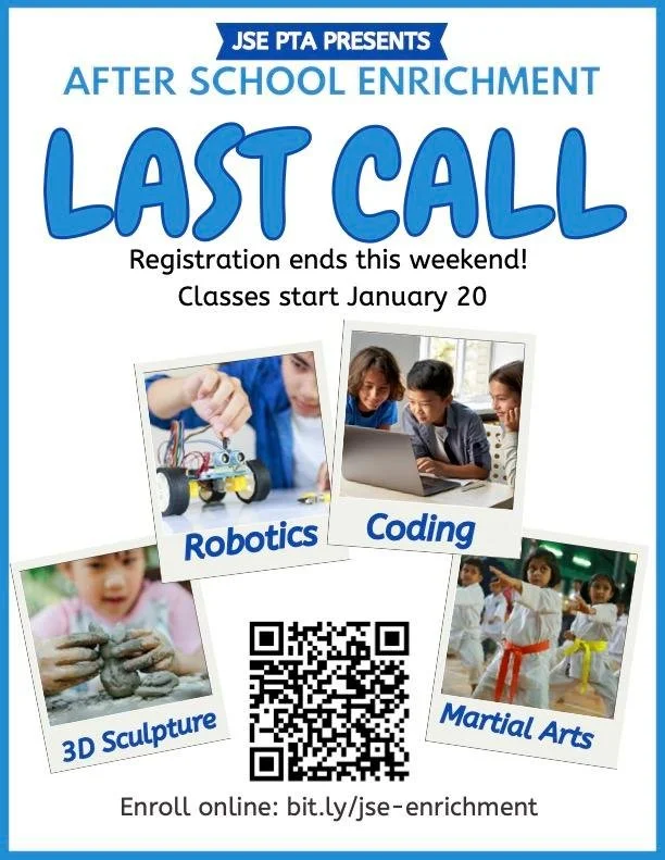 ENRICHMENT CLASSES START JANUARY 20