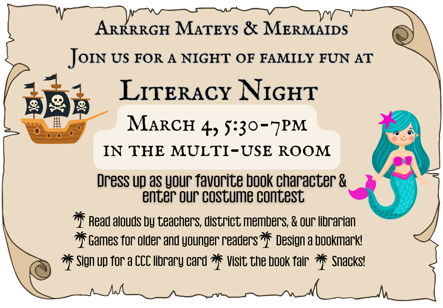Join us for Literacy  Night