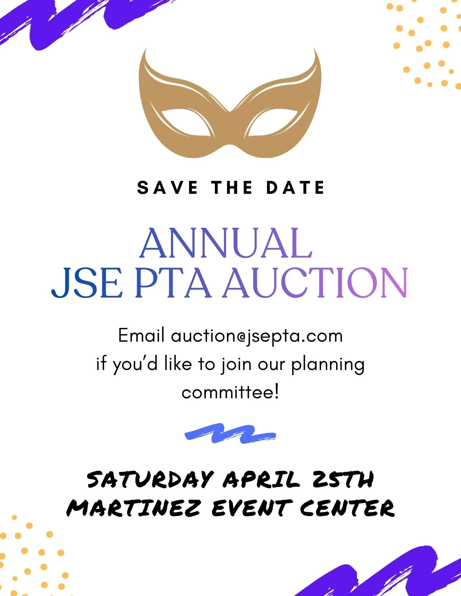 JSE PTA Annual Auction on Saturday, April 25, 2026
