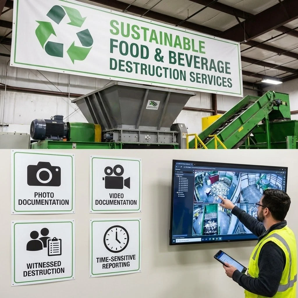 Sustainable and accountable documentation for certificed food and beverage destruction in Sacramento.