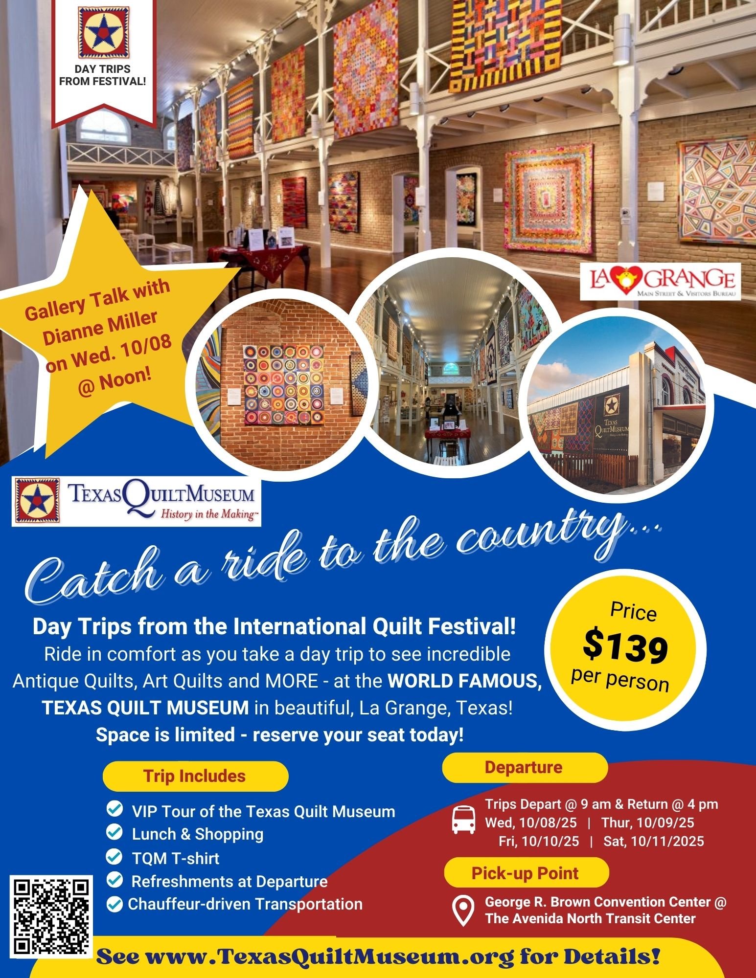 JOIN US THIS FALL and Take a DAY TRIP to TQM from the International Quilt Festival
