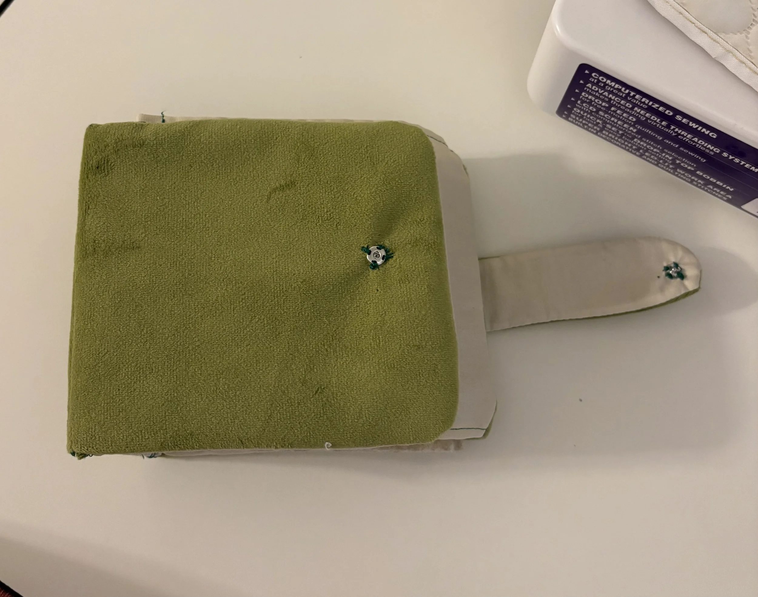 Finished book with strap