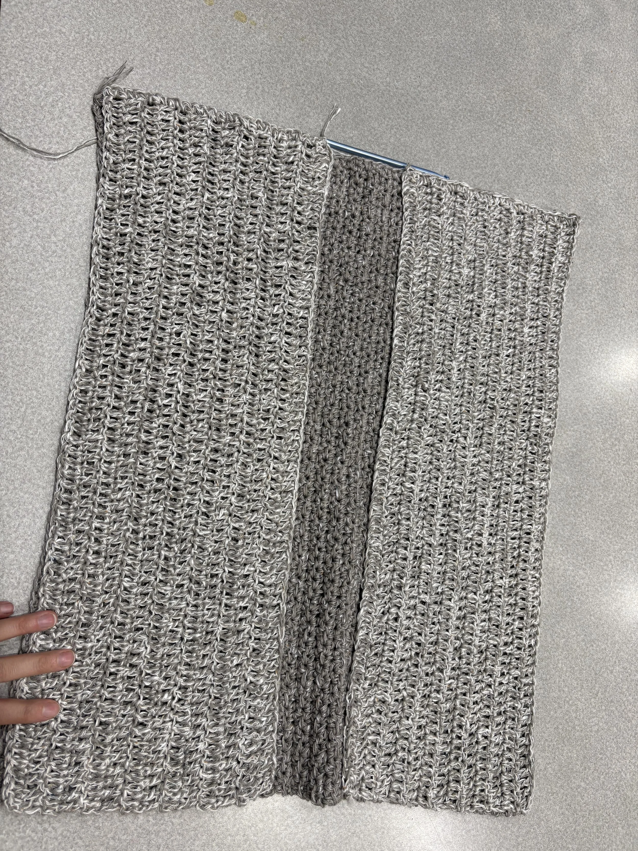 Connected front and back panels