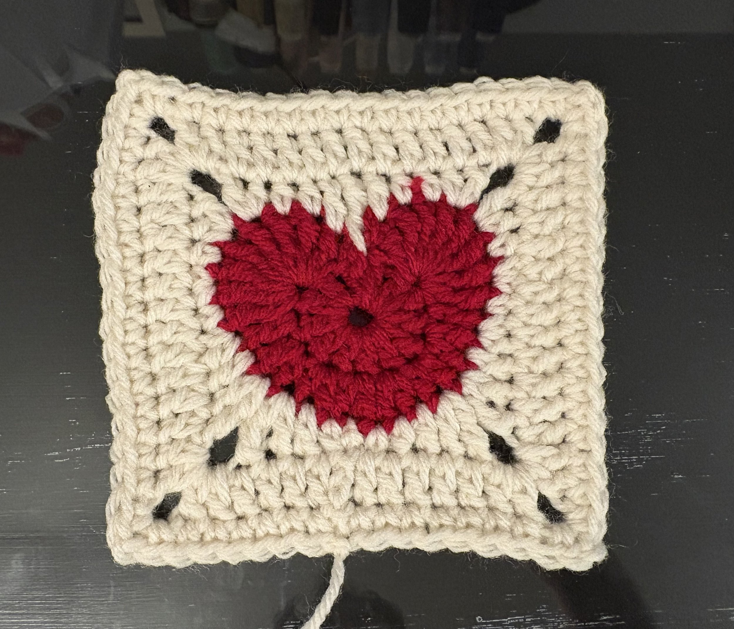 Solid Heart Granny Square