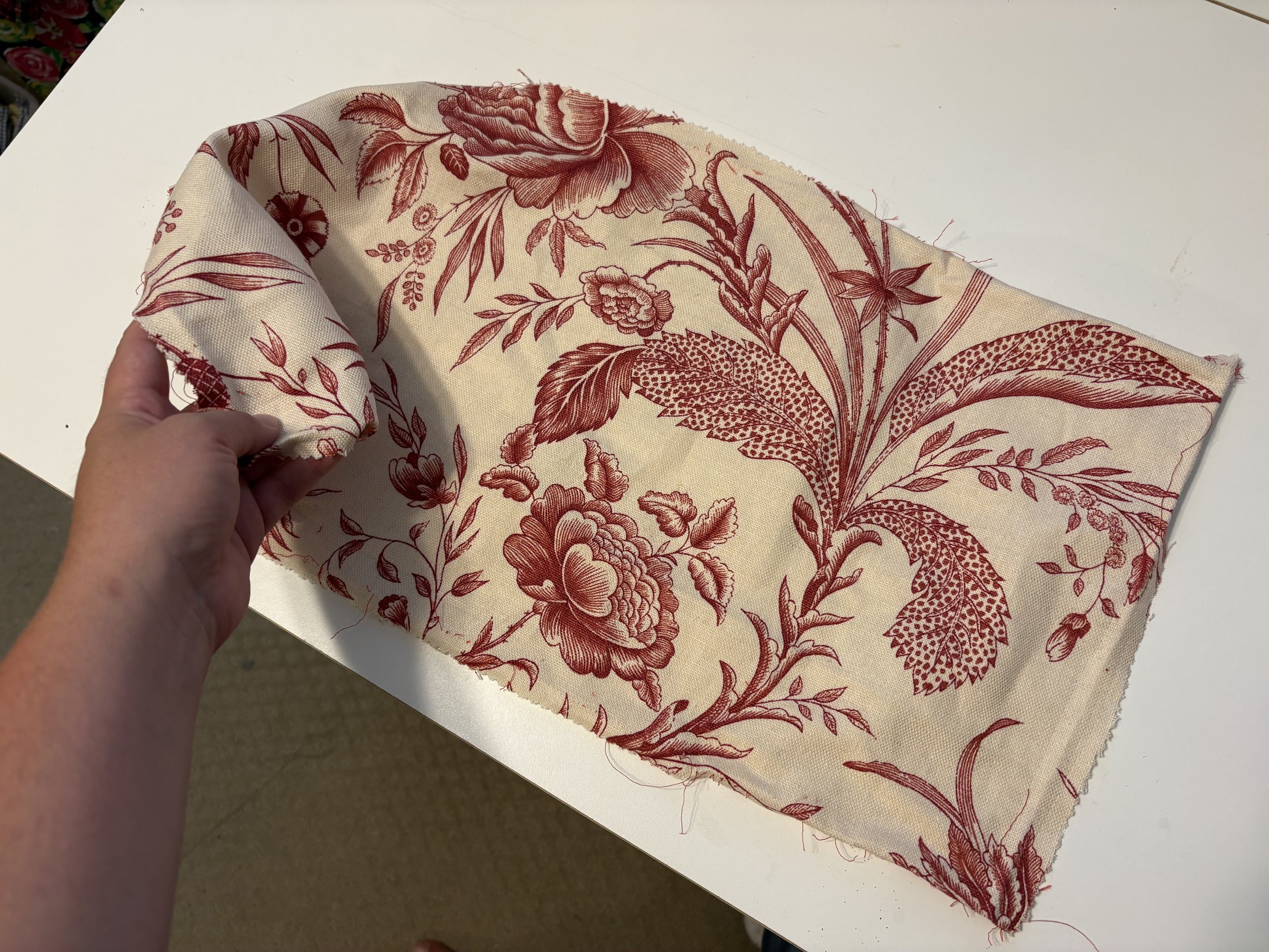 Extra cut of light canvas (project unknown)
