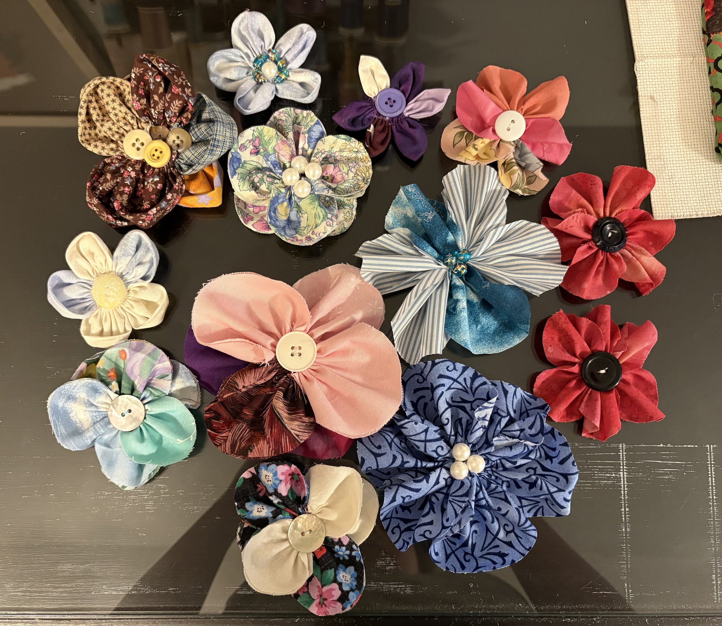 Fun with Fabric Flowers