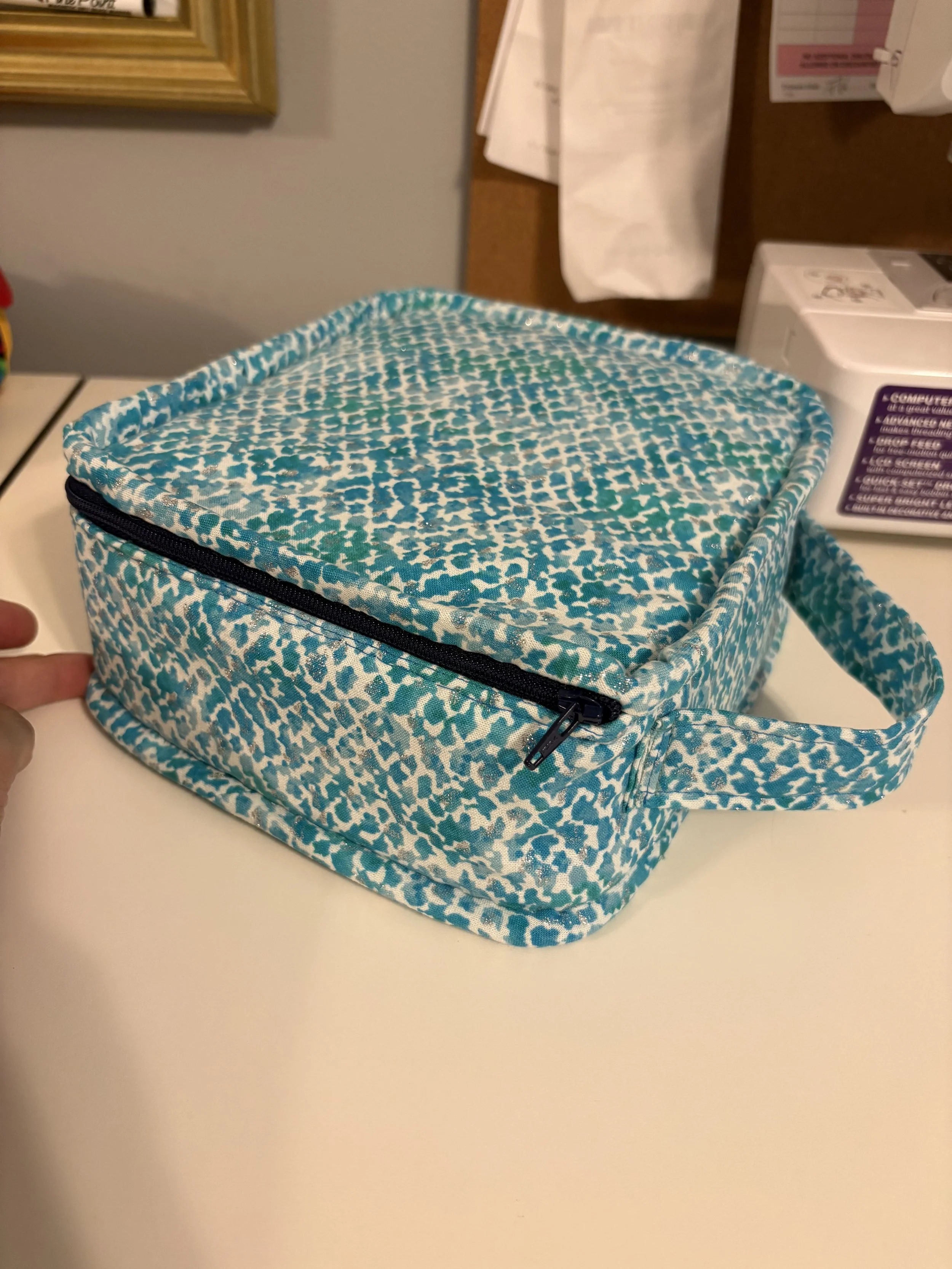 "I did have to insert the zipper by hand on this one; there was just no way for me to comfortably fit it under my machine"