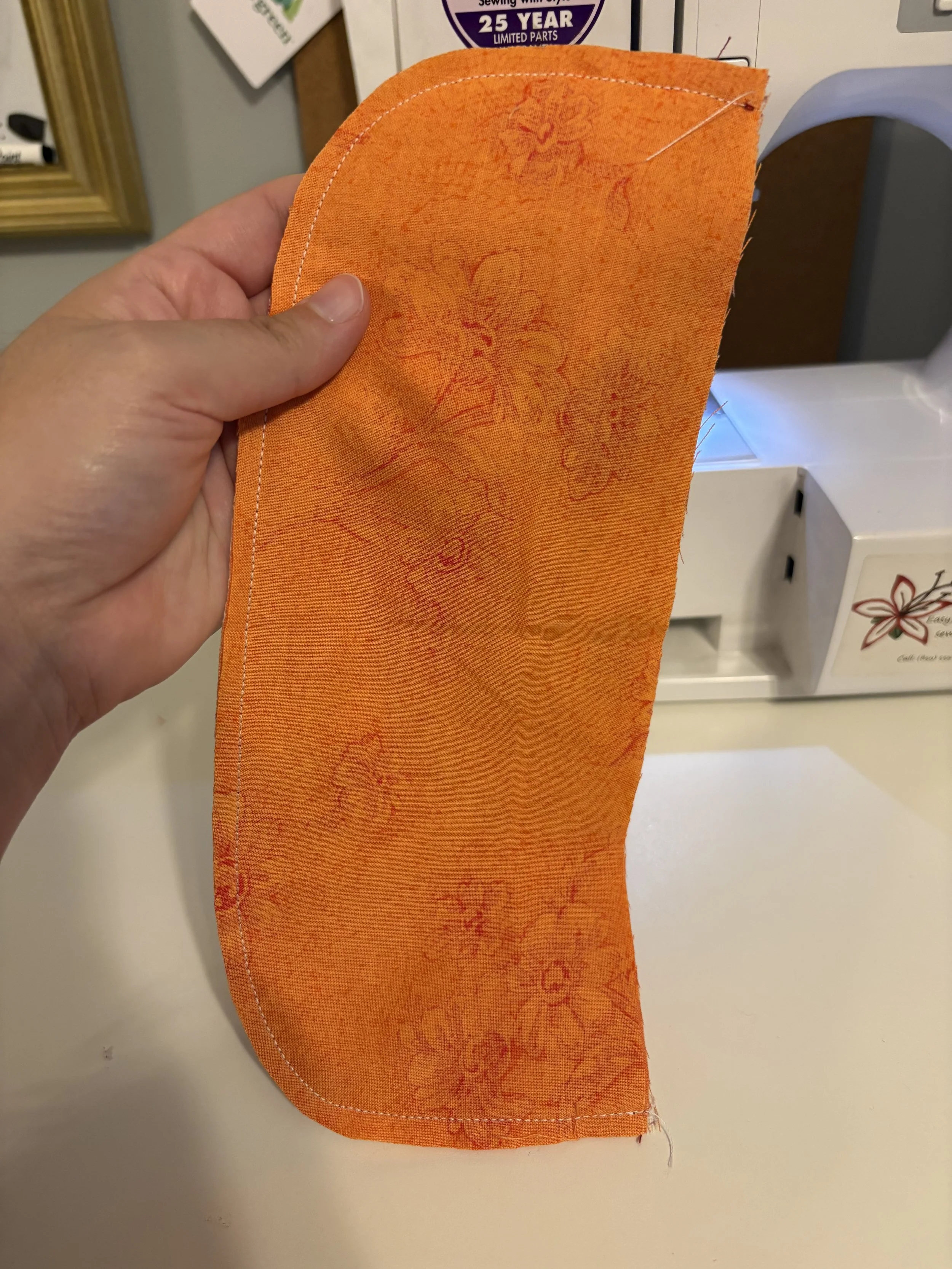 Finished purse flap for closure 
(NOTE: never skimp on the under-stitching - it makes all the difference!)