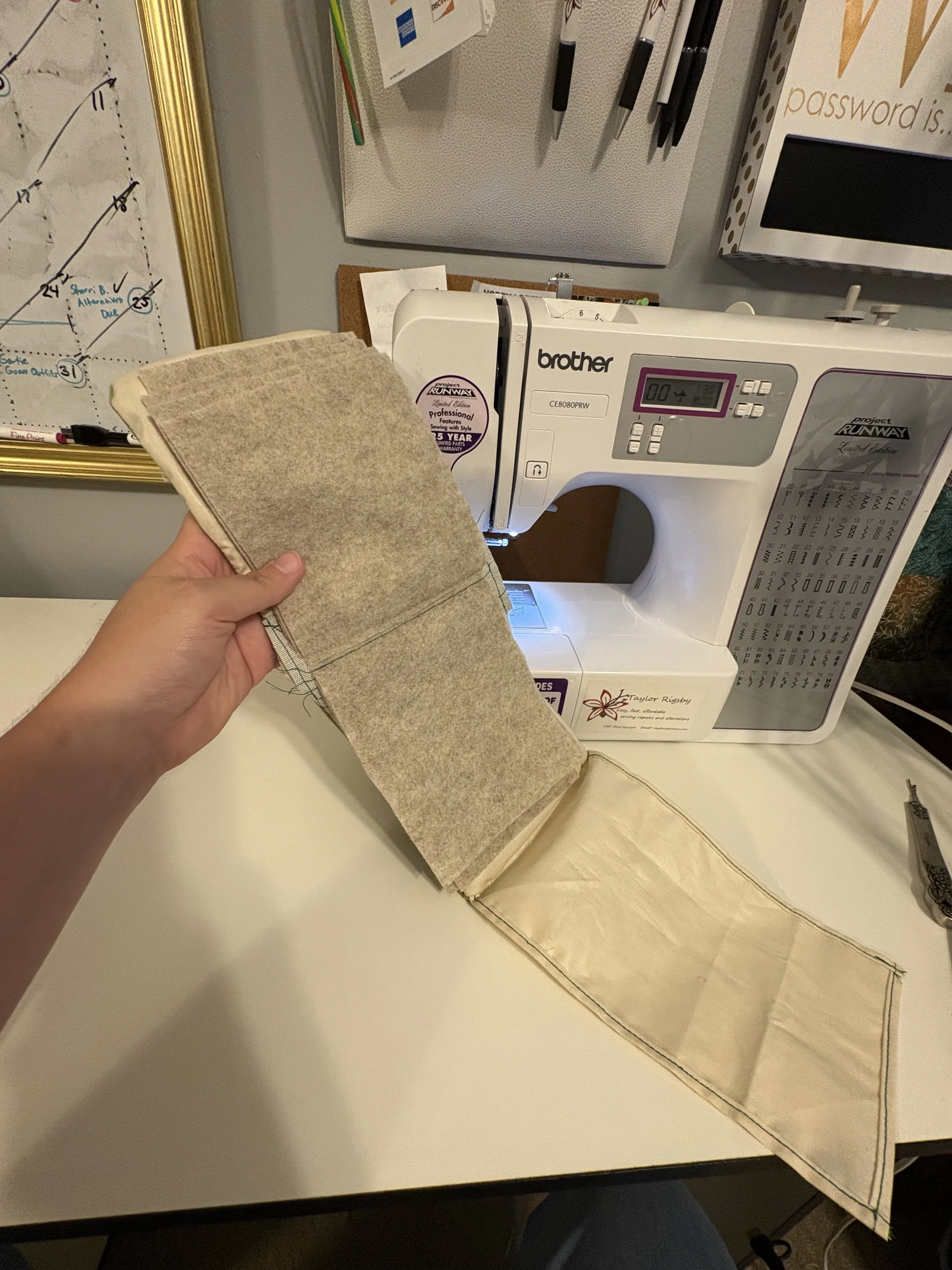 Assembled book, right-side out (missing cardboard inserts)