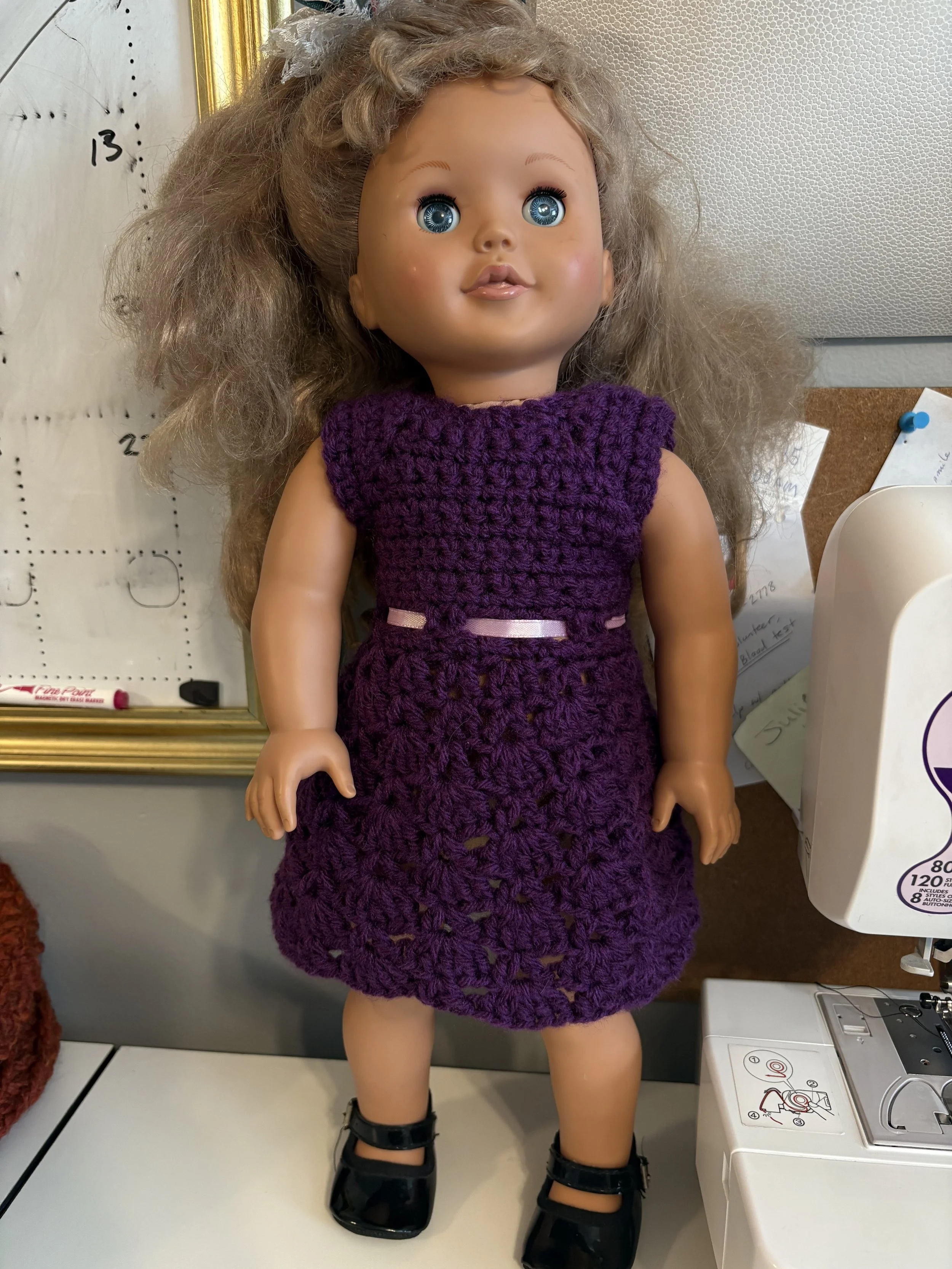 Doll dress purple crochet.jpg