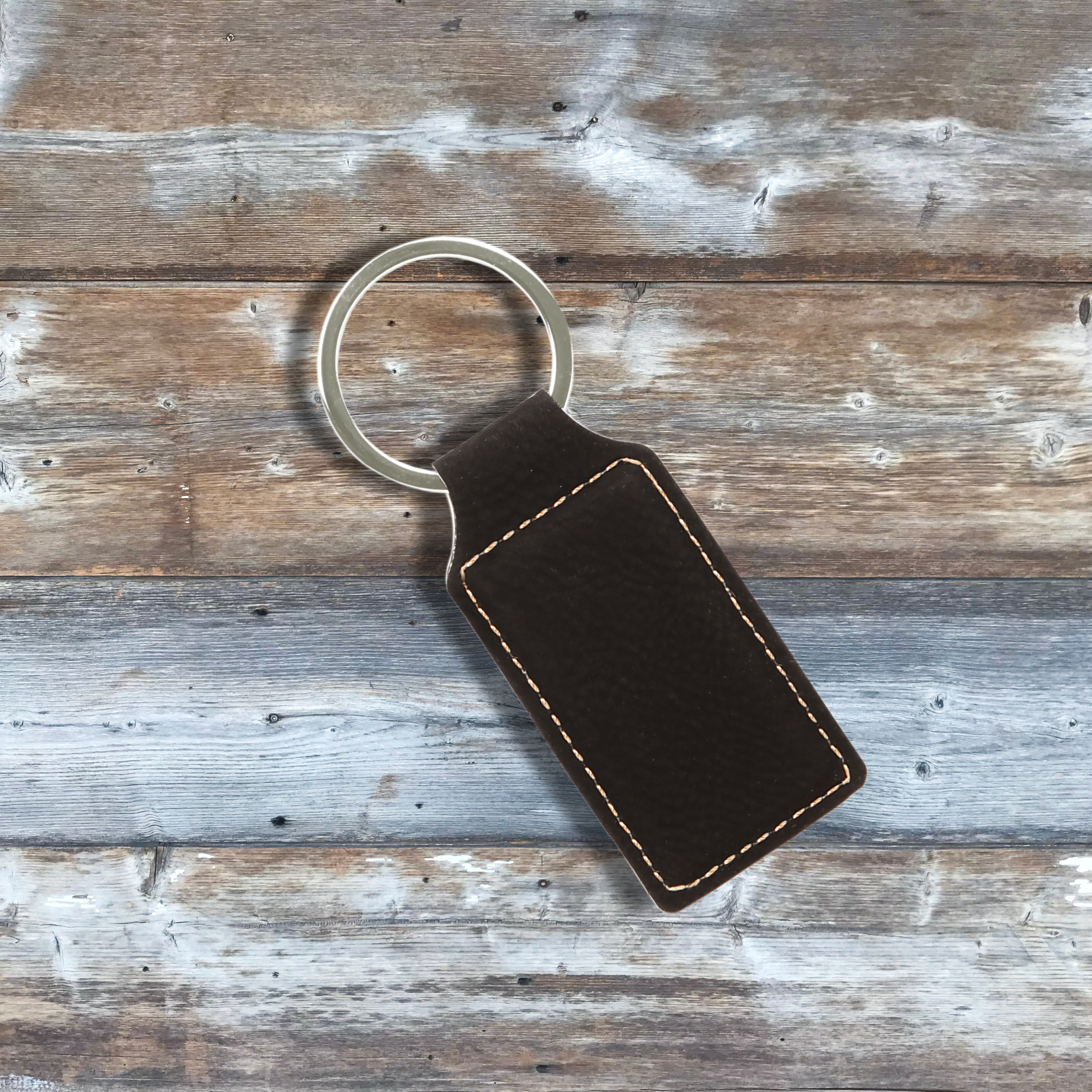 Leatherette keychains — DTA Creations Laser Engraving and Cutting