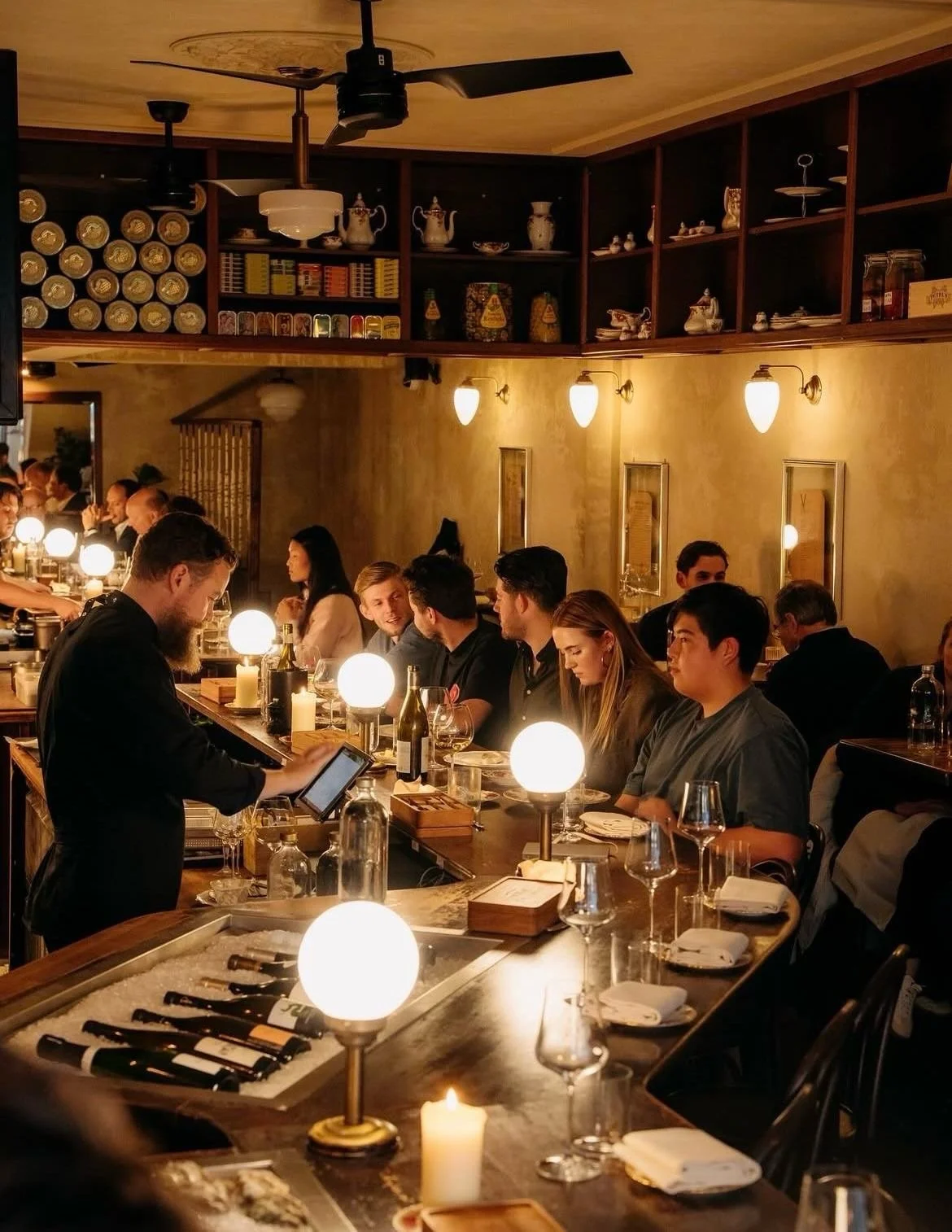 Setting the mood for St. Mark&rsquo;s &amp; Perry. 🍸✨

We&rsquo;re building a space that transitions seamlessly from classic daytime bodega counter to a warm, dimly lit evening social club.
Think warm wood finishes, zinc and laminate counters, retro