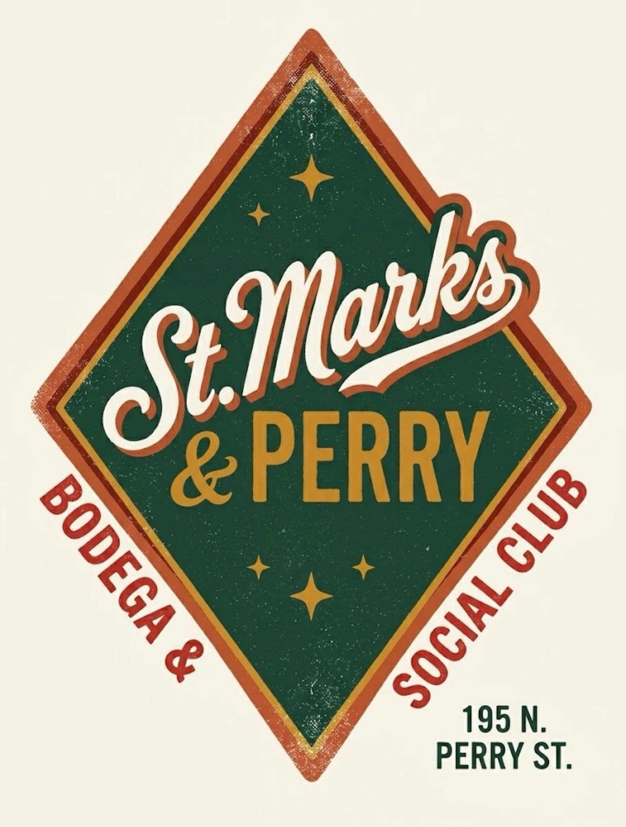 Behind the scenes at St. Mark&rsquo;s &amp; Perry. ✍️

We&rsquo;re honing in on our brand visual identity&mdash;blending East Village matchbook typography, vintage sign painting, and classic storefront illustration.
New York heart. Southern soul. Con