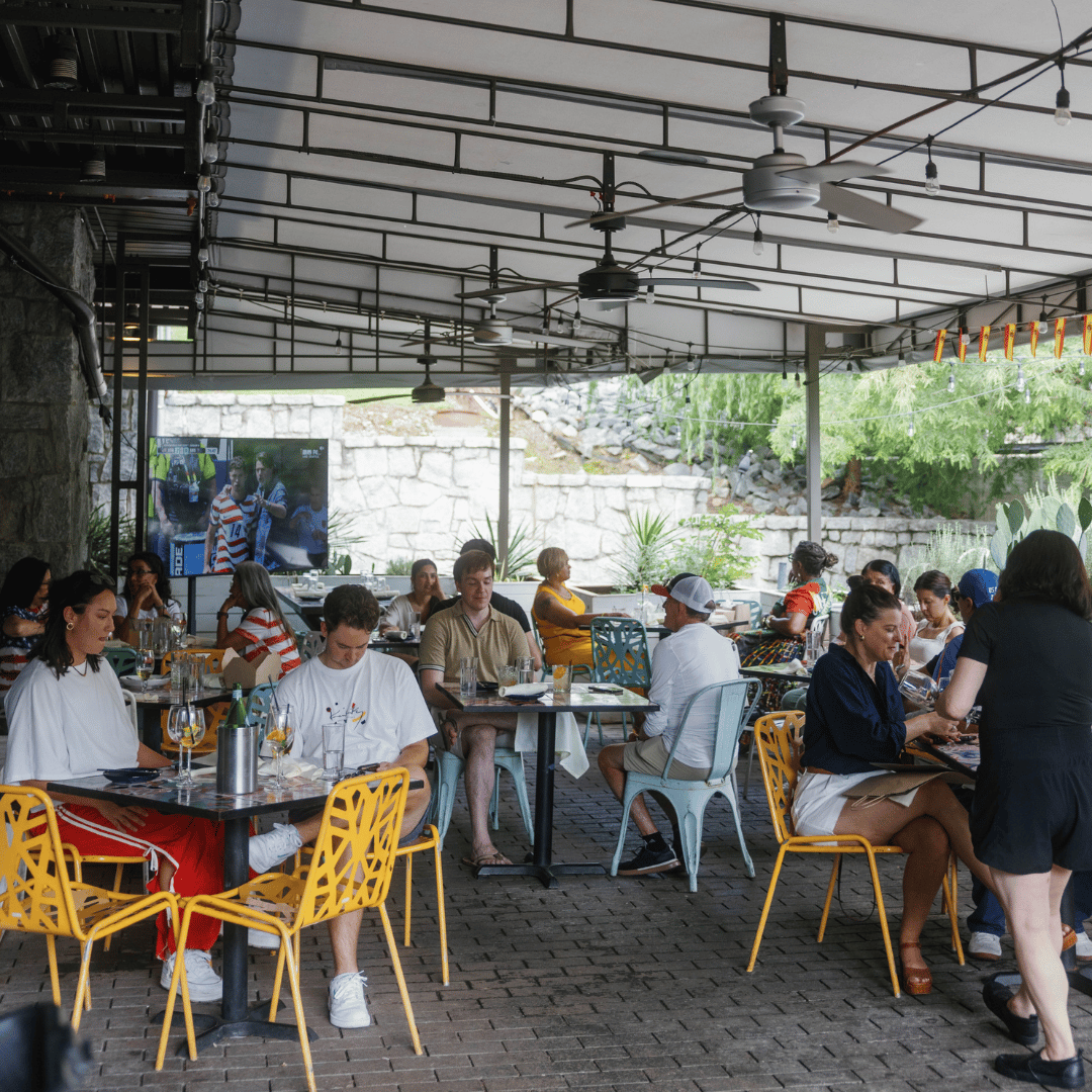 buena vida patio with big screen
