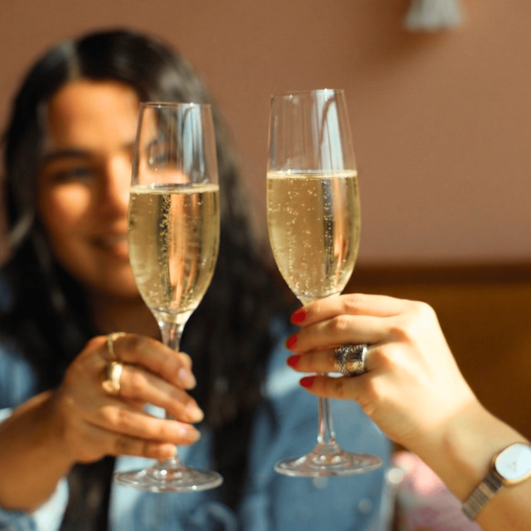 buena vida chamgpagne toast women